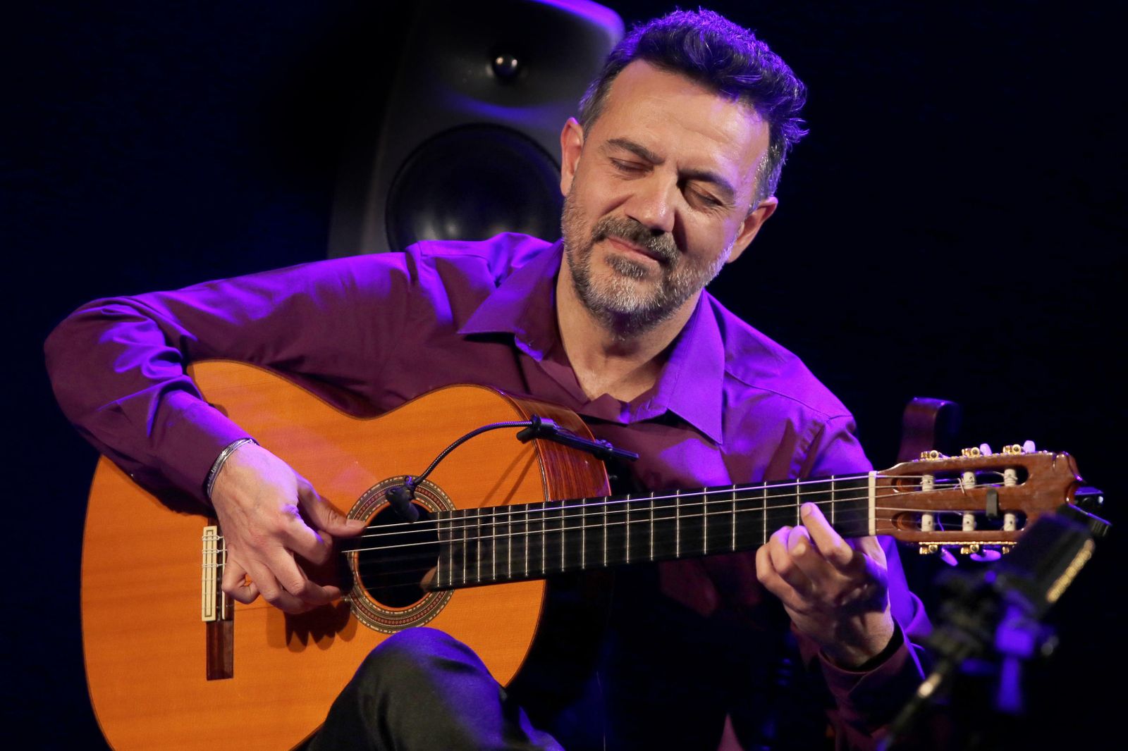 El guitarrista en un concierto en Jerez.