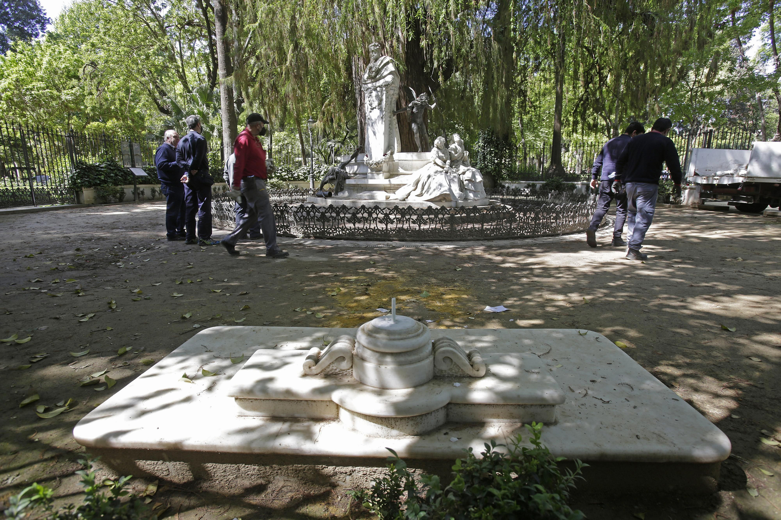 Destrozos en el Parque de María Luisa