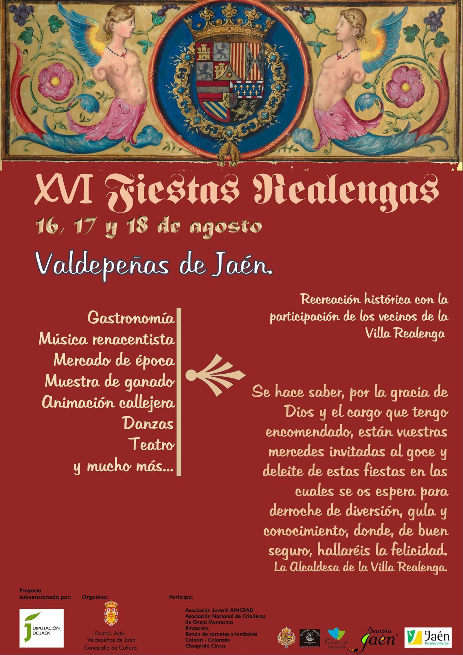 Cartel oficial de las Fiestas Realengas de Valdepeñas de Jaén 2023. Cartel oficial de las Fiestas Realengas de Valdepeñas de Jaén 2023.