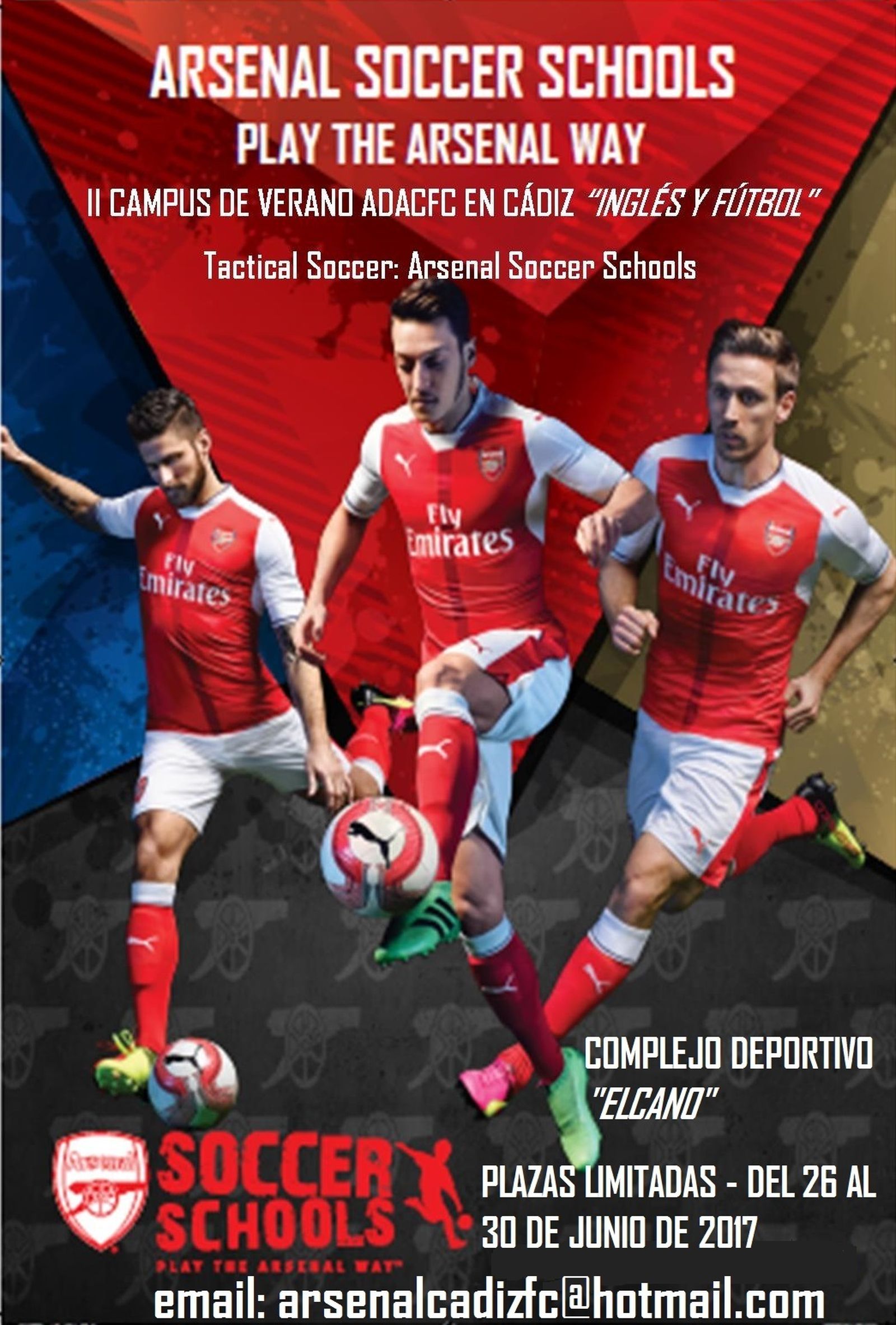 Cartel del prestigioso Campus de Verano del Arsenal.