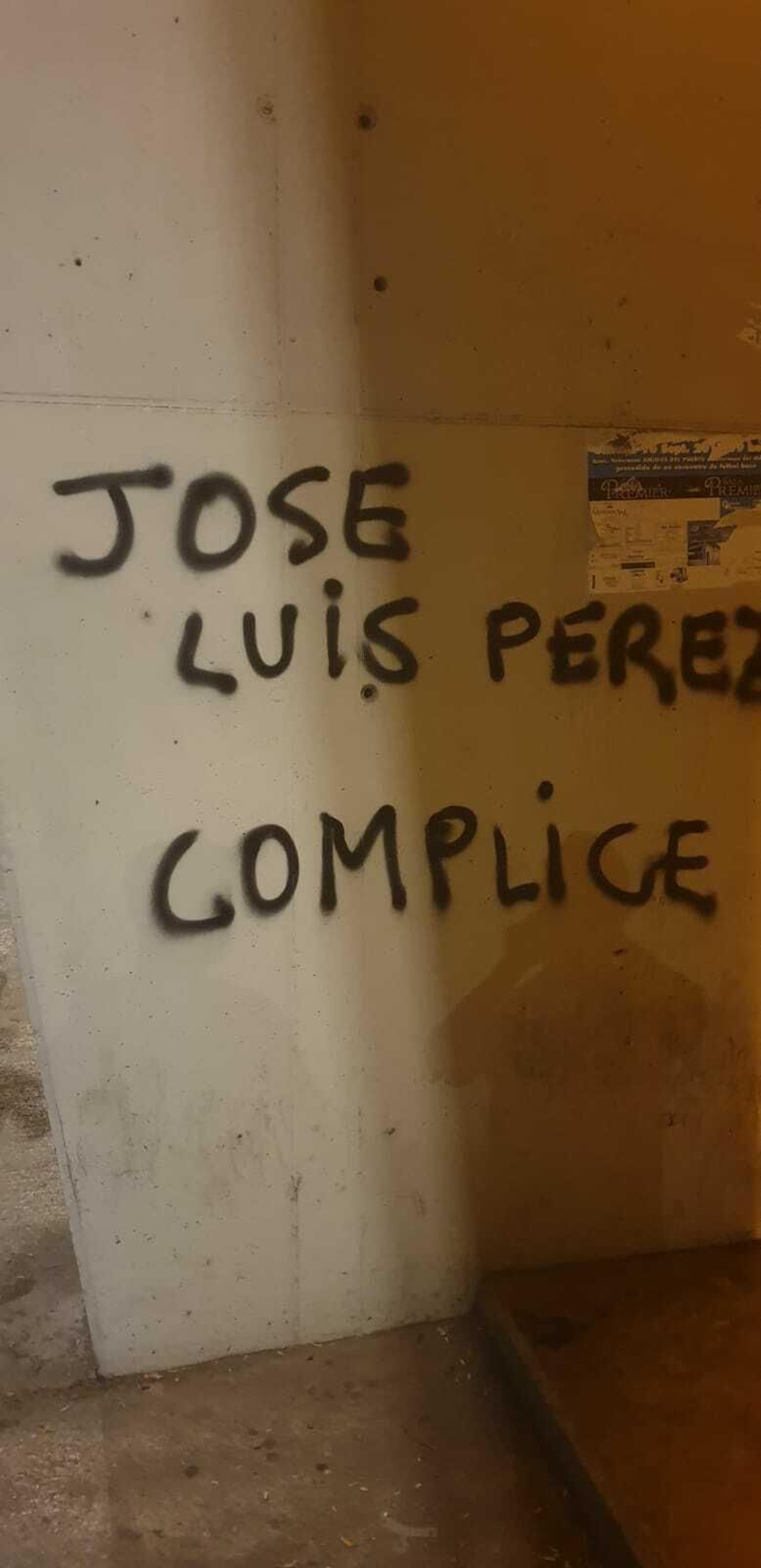 Las fotos de las pintadas contra el jeque en La Rosaleda