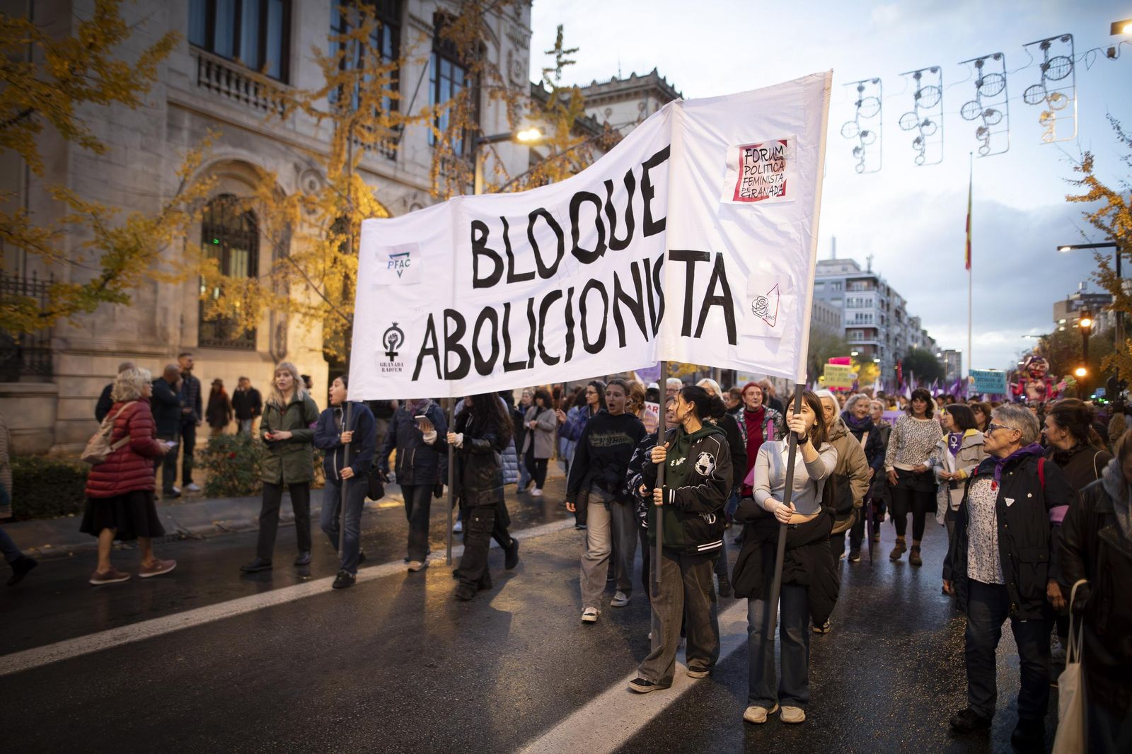 Todas las imágenes de la movilización de Granada contra la violencia machista este 25N