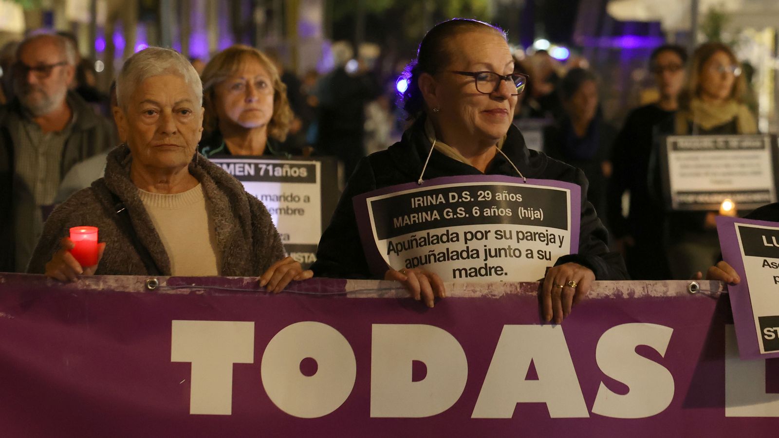 Vigilia contra la violencia machista por Jerez