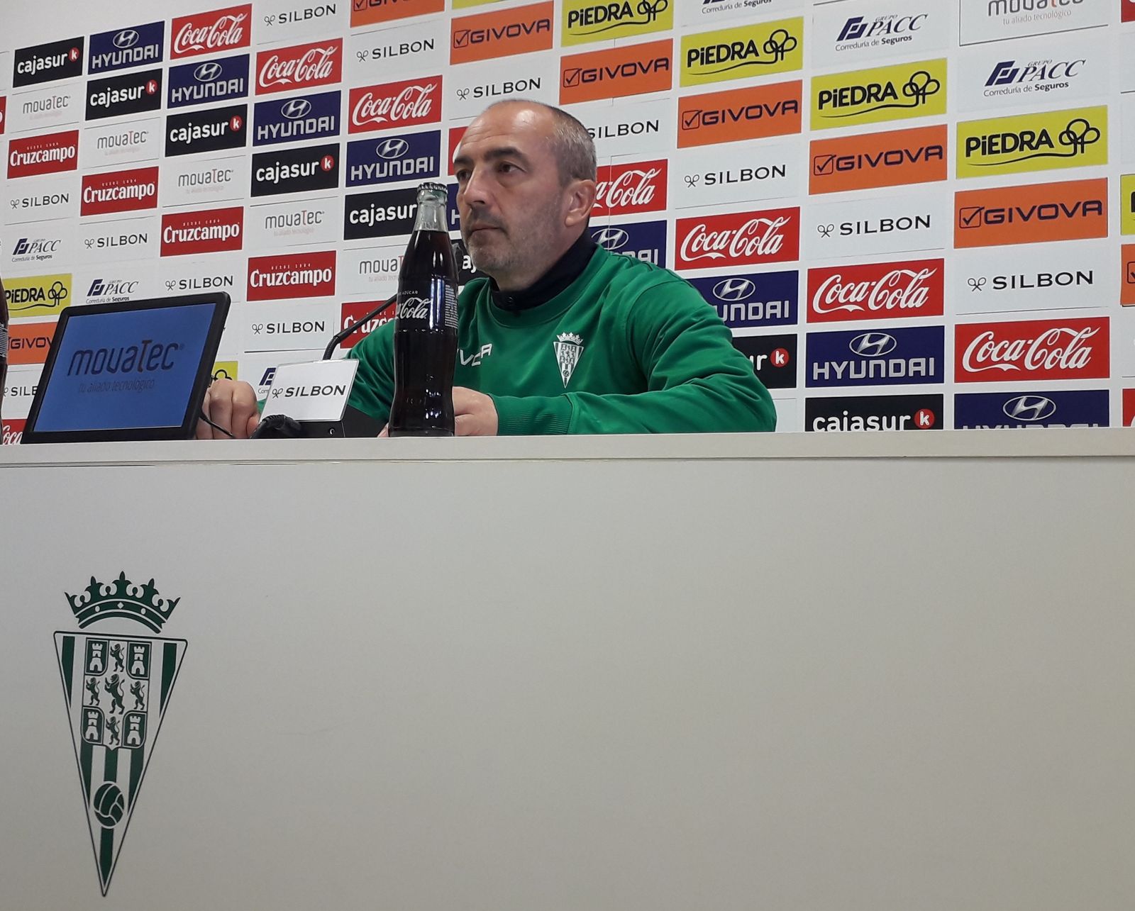 Juan Sabas, durante su comparecencia de prensa de este viernes en El Arcángel.