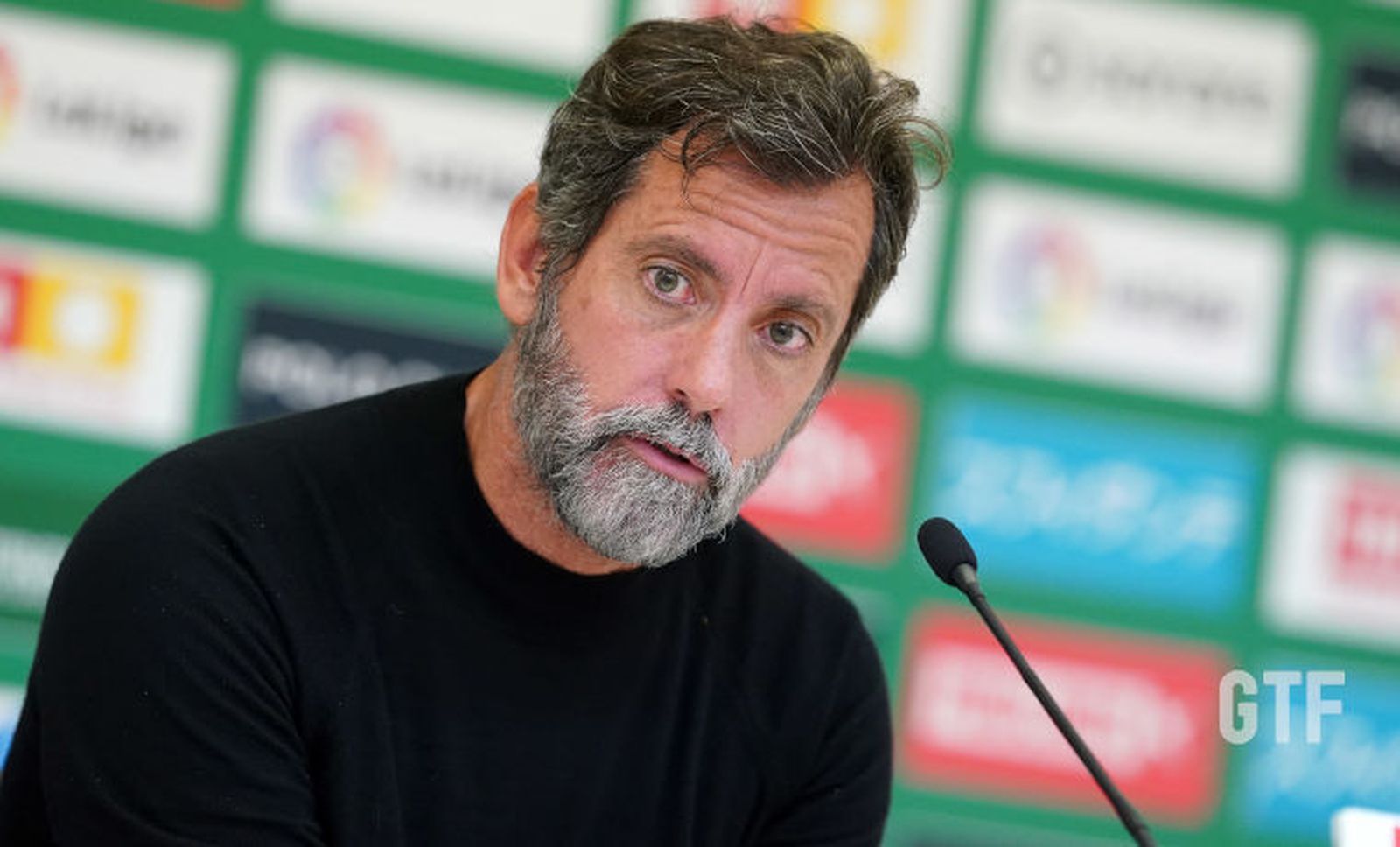 Quique Sánchez Flores en la rueda de prensa del jueves.