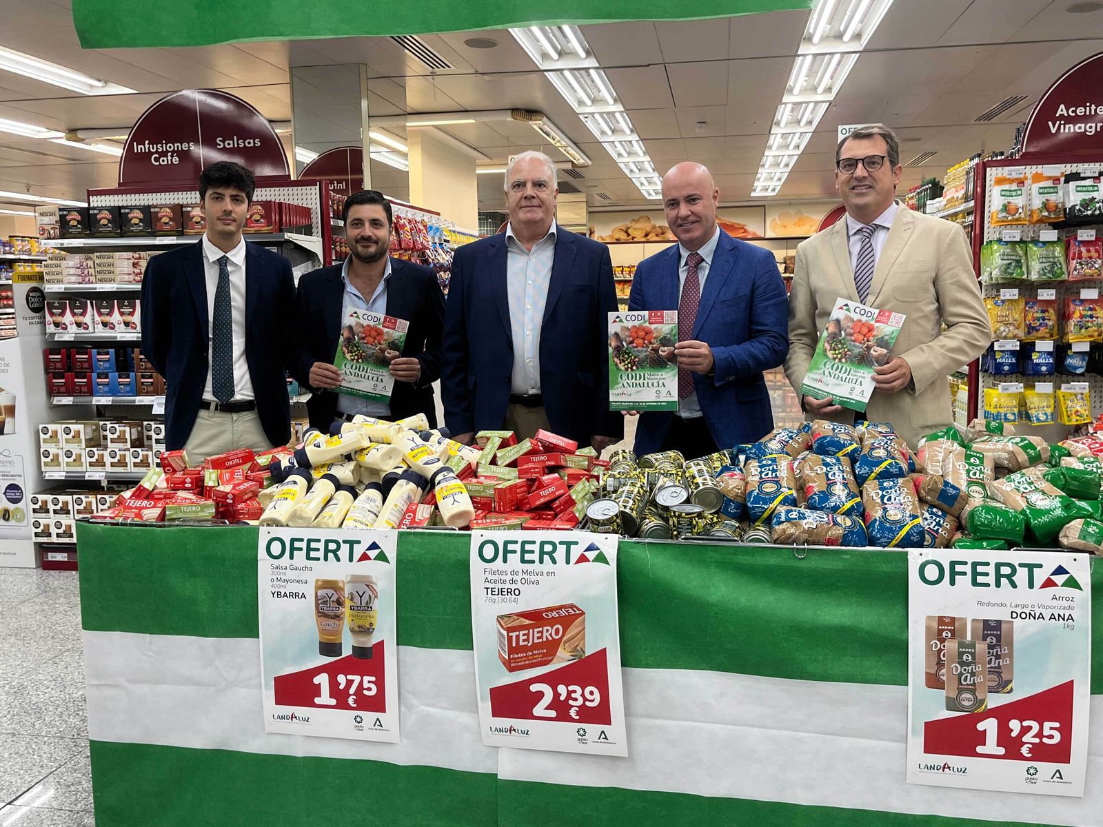 Acto de presentación de la campaña organizada por LANDALUZ; Junta de Andalucía y Supermercados CODI.