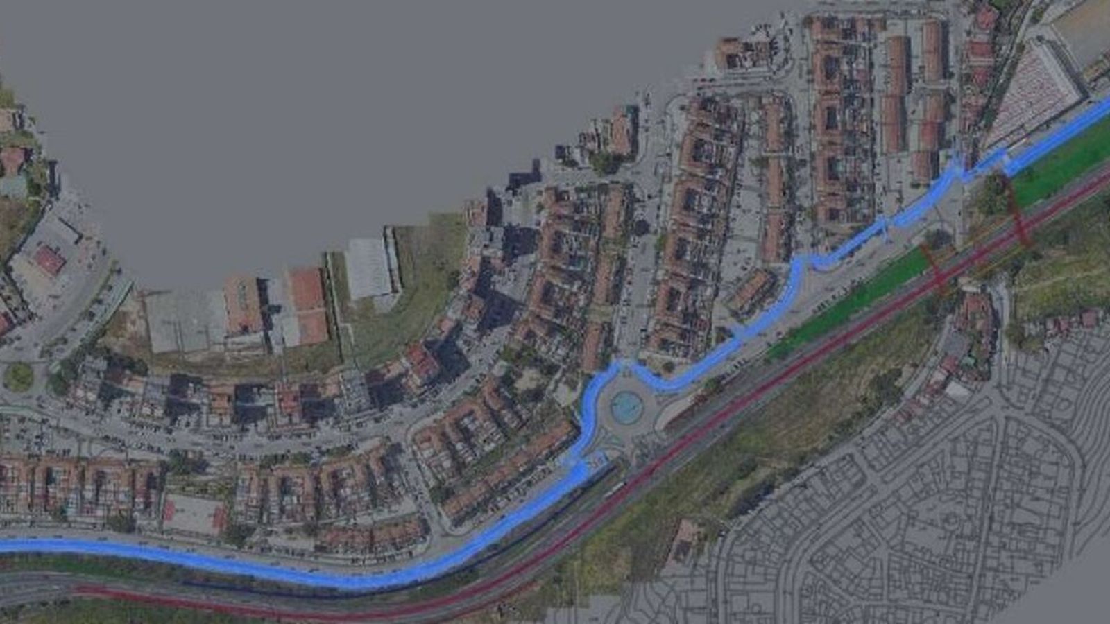 Trazado del carril bici desde la rotonda del Varadero hasta Los Pastores.