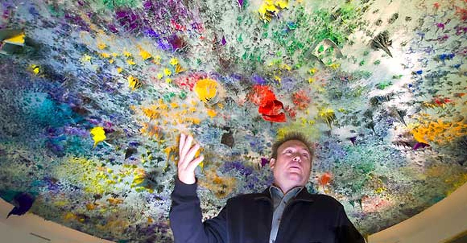 El Rey y Zapatero inauguran la cúpula de Barceló en la ONU