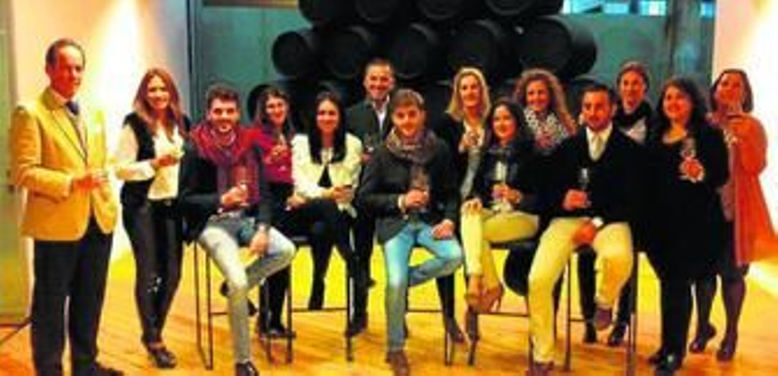 Los finalistas, junto con José Argudo de González Byass.