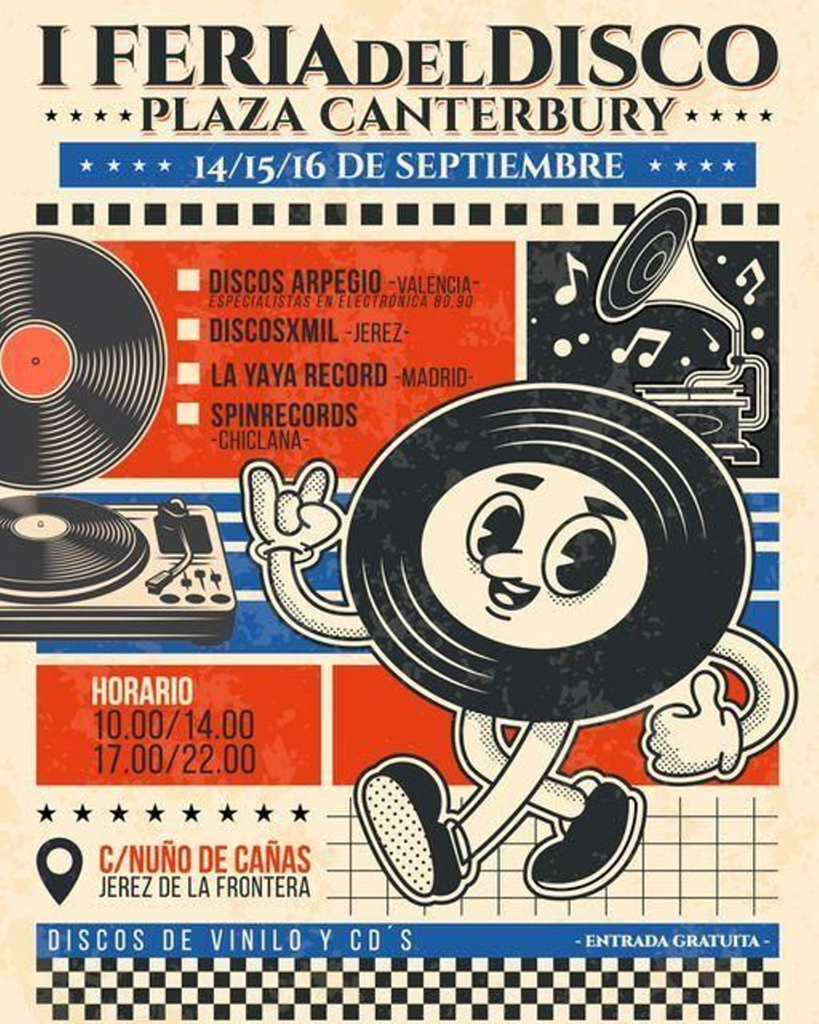 I Feria del Disco en plaza Canterbury