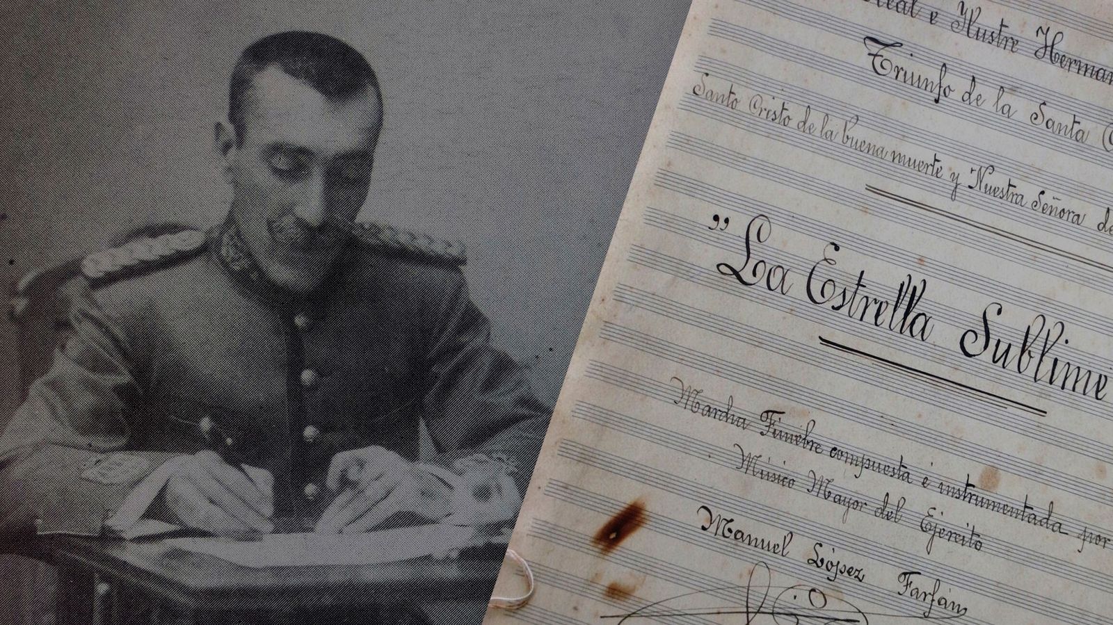 Fragmento del cartel anunciador del concierto homenaje por el 150 aniversario de Manuel López Farfán en San Fernando.