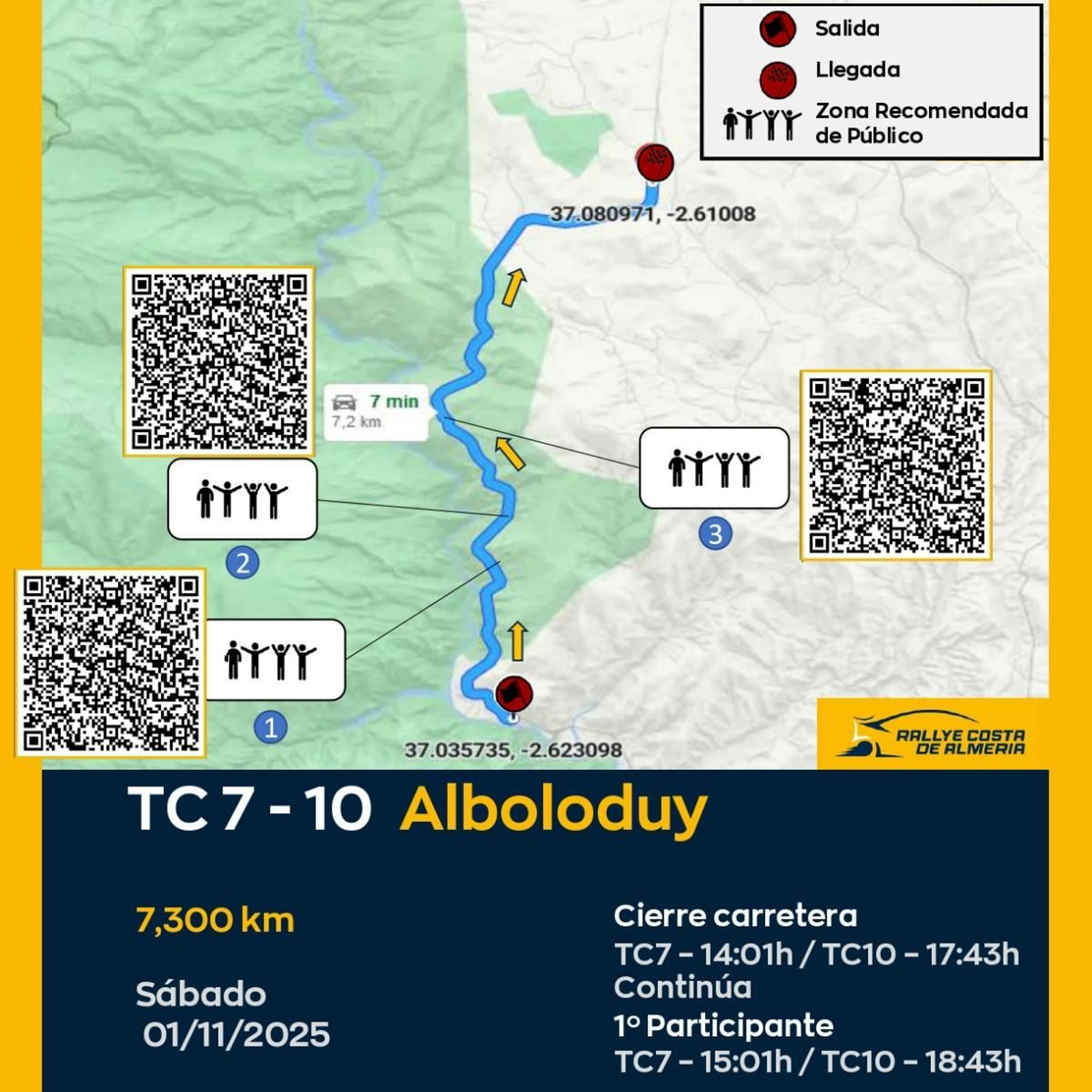 Tramo de Alboloduy del 50 Rallye Costa de Almería.