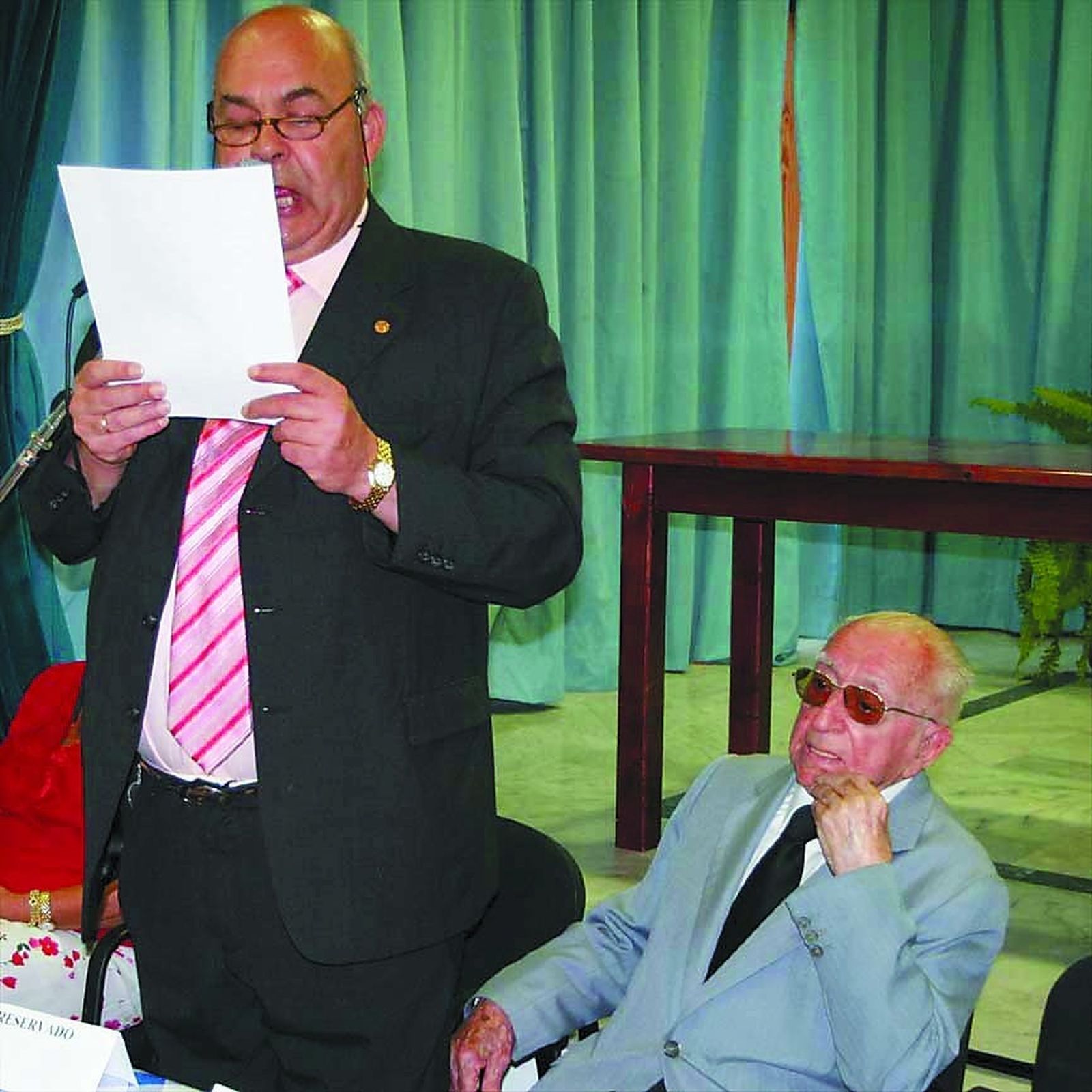 Antonio Denis durante un homenaje por su centenario, en 2007.