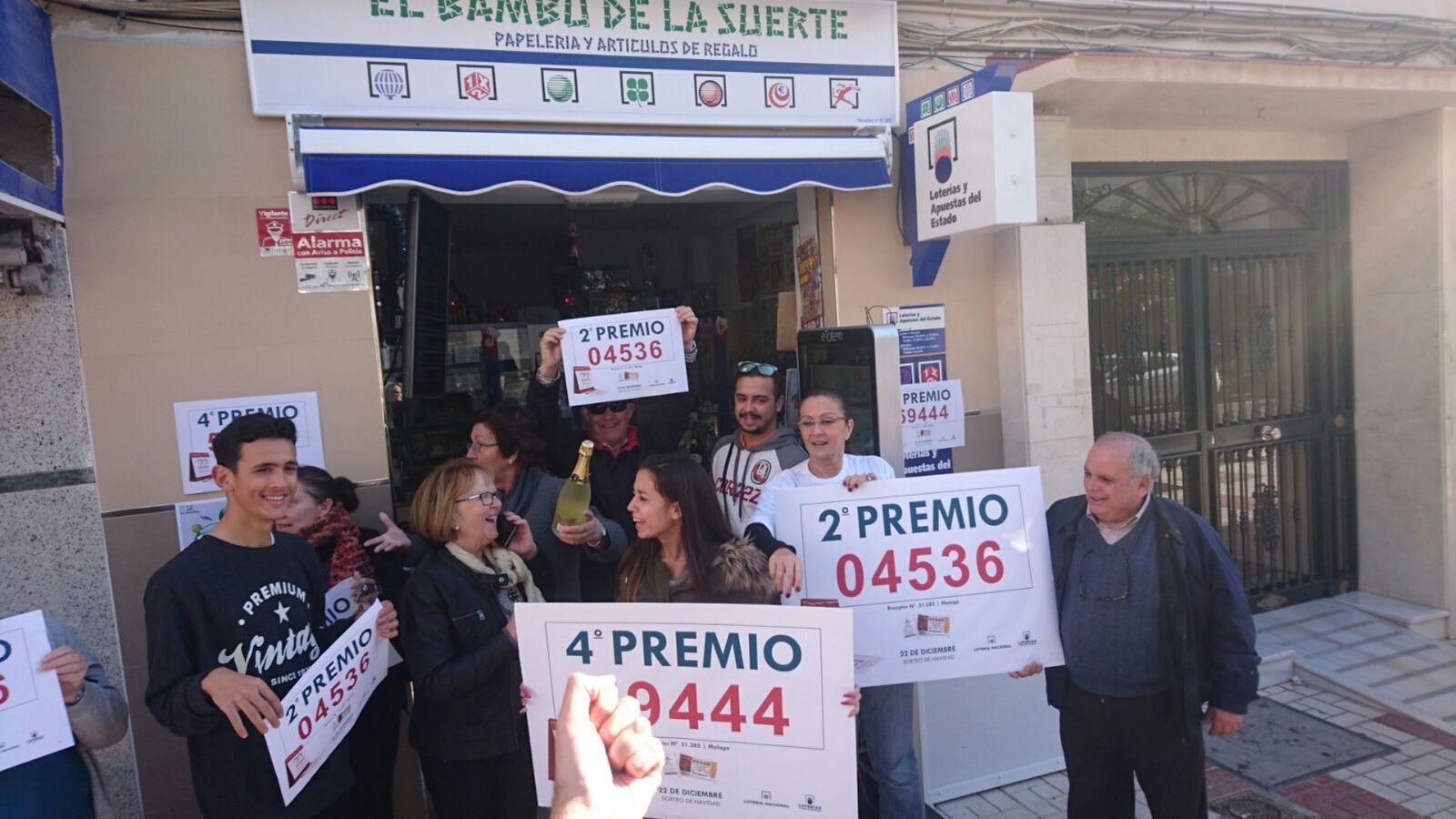 Los premiados en la Lotería de Navidad en Málaga