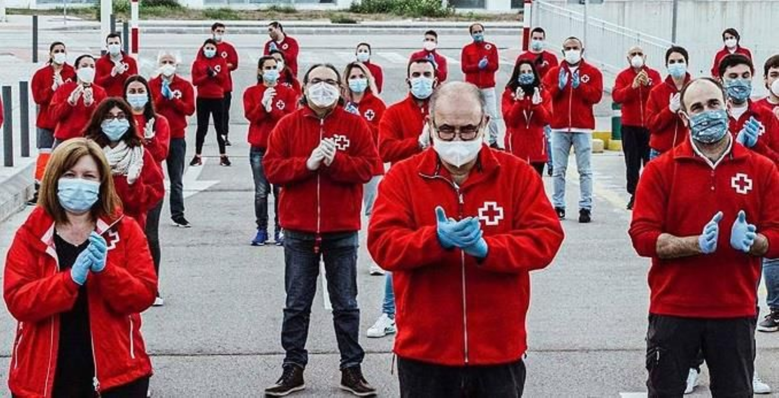 Voluntarios de Cruz Roja.