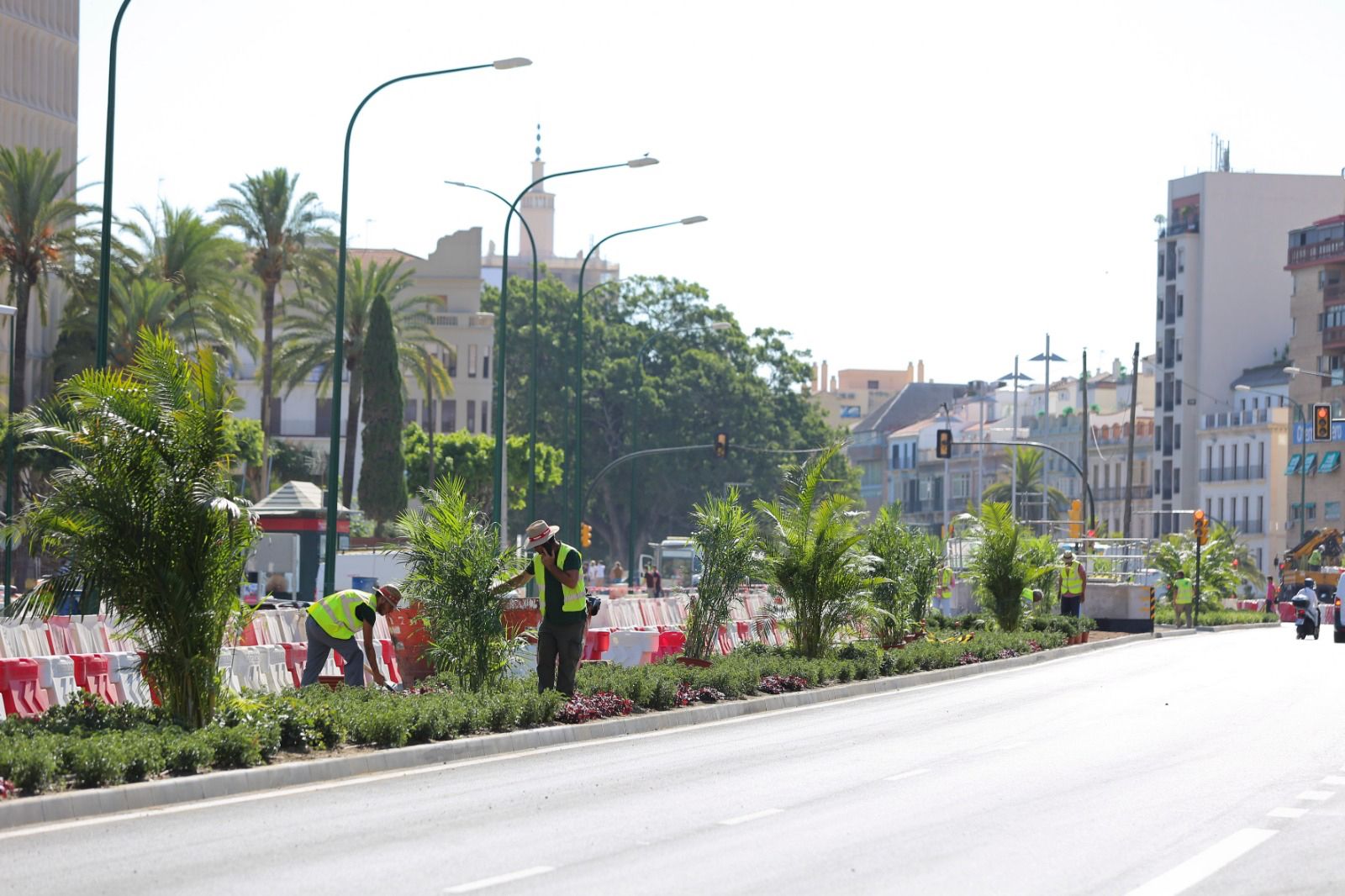 Fotos de los trabajos del Metro de Málaga para liberar la Avenida de Andalucía