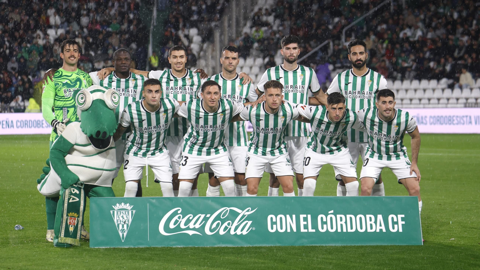 El once inicial del Córdoba CF en el partido ante el Deportivo de La Coruña.