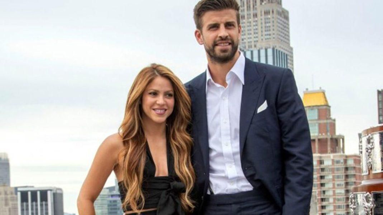 Shakira y Gerard Piqué, en la presentación de un evento en Nueva York.