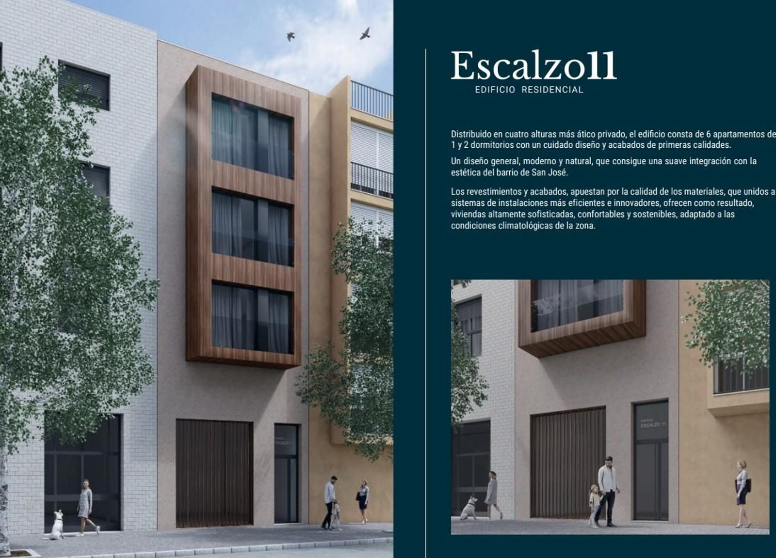 Portada del dosier promocional de Escalzos, 11.