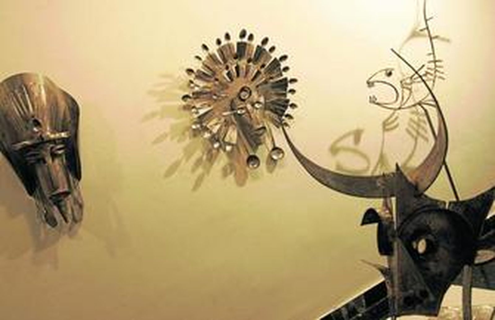 Algunos de los trabajos de Víctor Quintanilla, en la galería Manolo Alés.