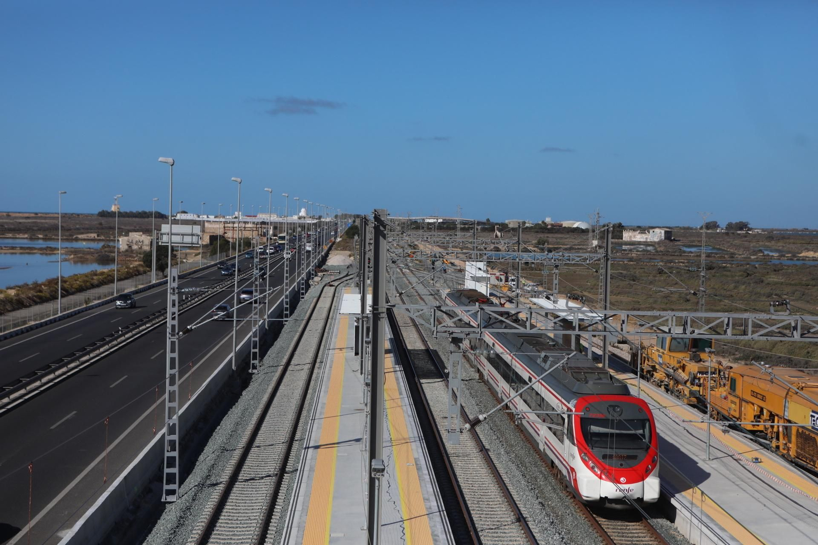 La obra del tranvía en Río Arillo, en imágenes