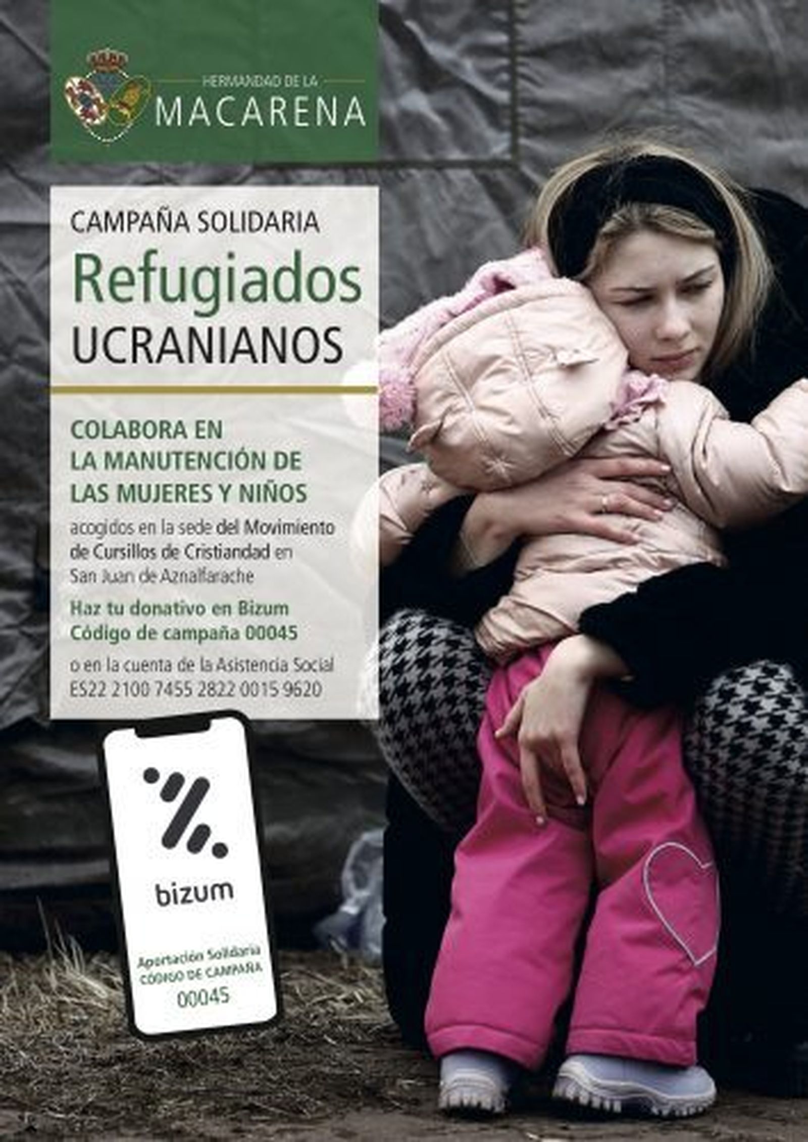 La Macarena pone en marcha una campaña de ayuda a los refugiados ucranianos en Sevilla
