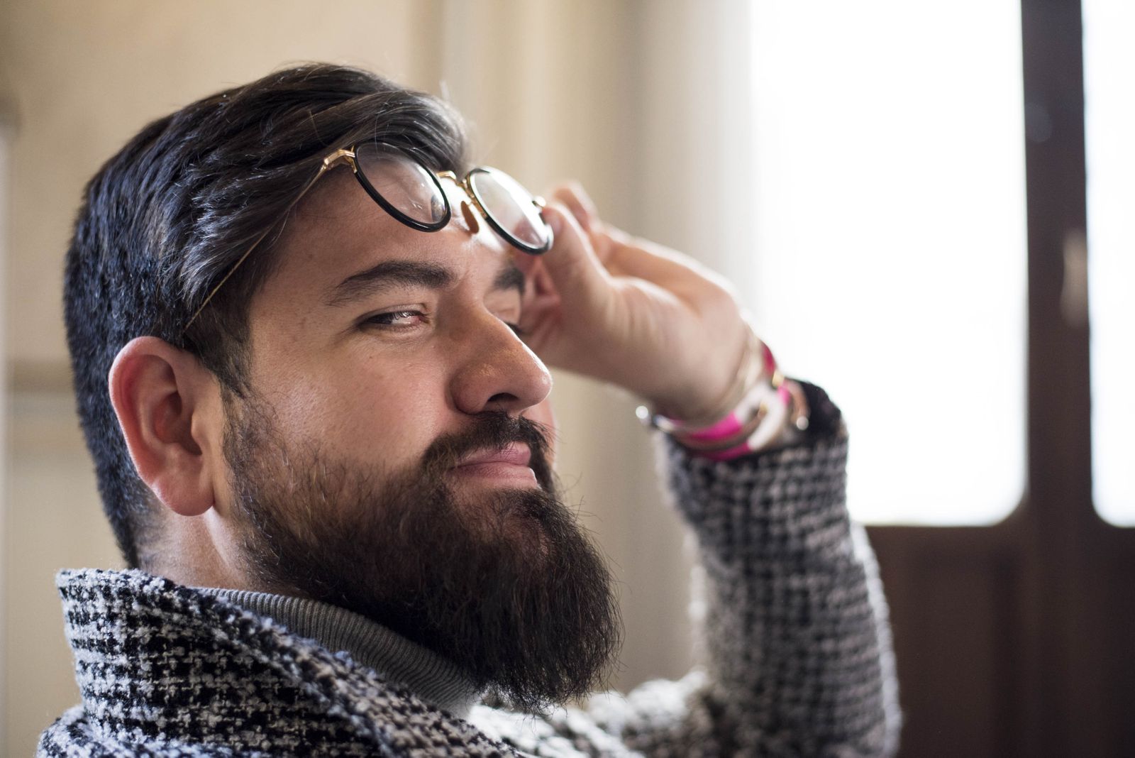 Manu Sánchez (Dos Hermanas, Sevilla, 1985), durante la entrevista.