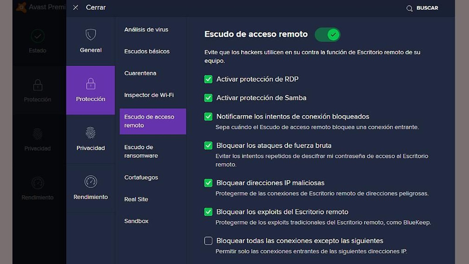 Imágenes del antivirus Avast Premium Security