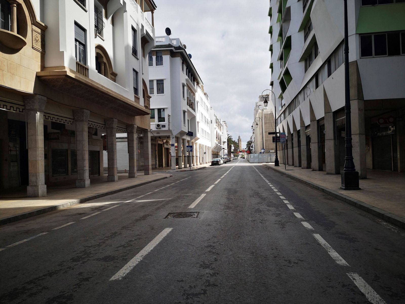 Marruecos: Calles desérticas en Rabat