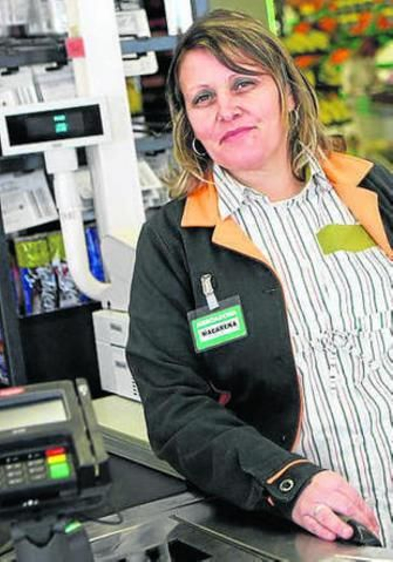 Macarena Román, en caja.