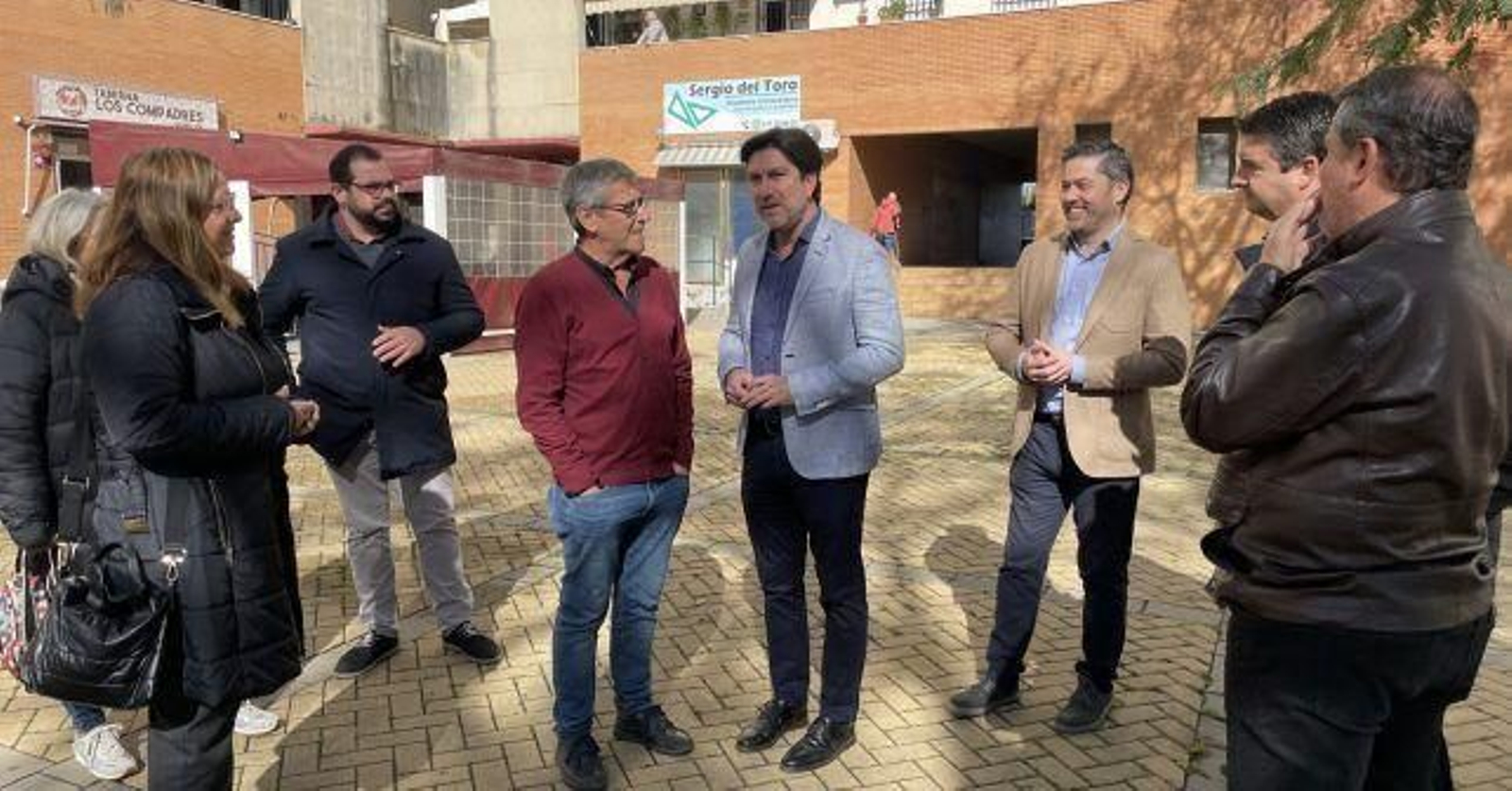Enrique Gavino en la reunión con el SATSE de Huelva.