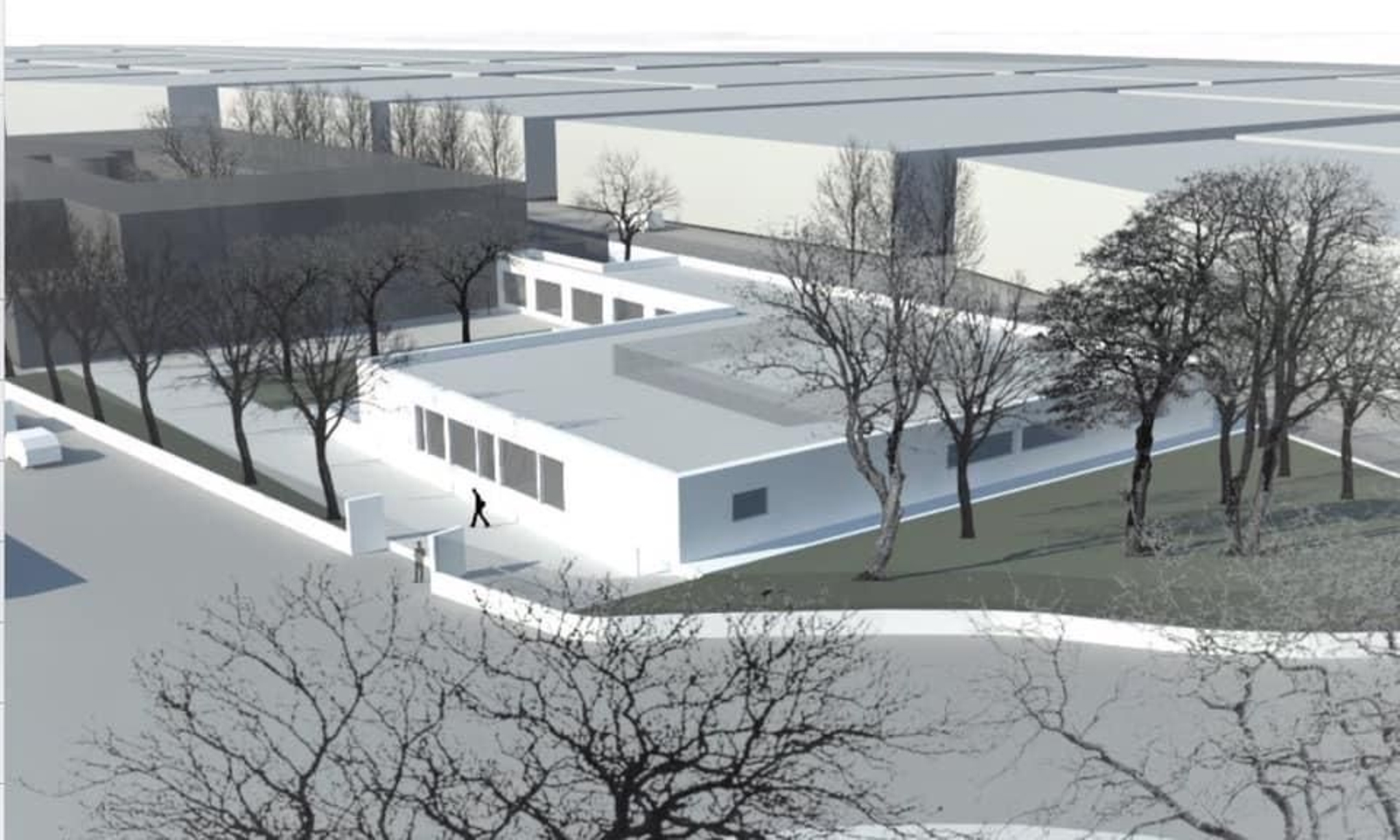 Una de las fotografías difundidas por el alcalde que muestran el futuro edificio del instituto Salmedina.