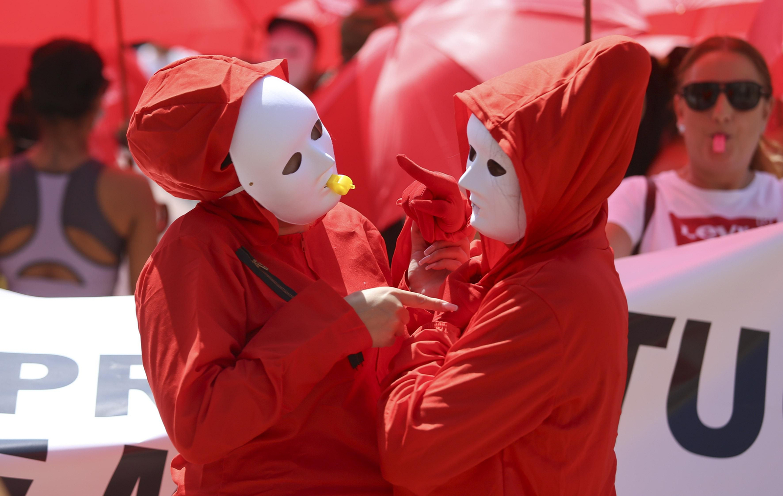 Las fotos de la protesta de prostitutas en Málaga