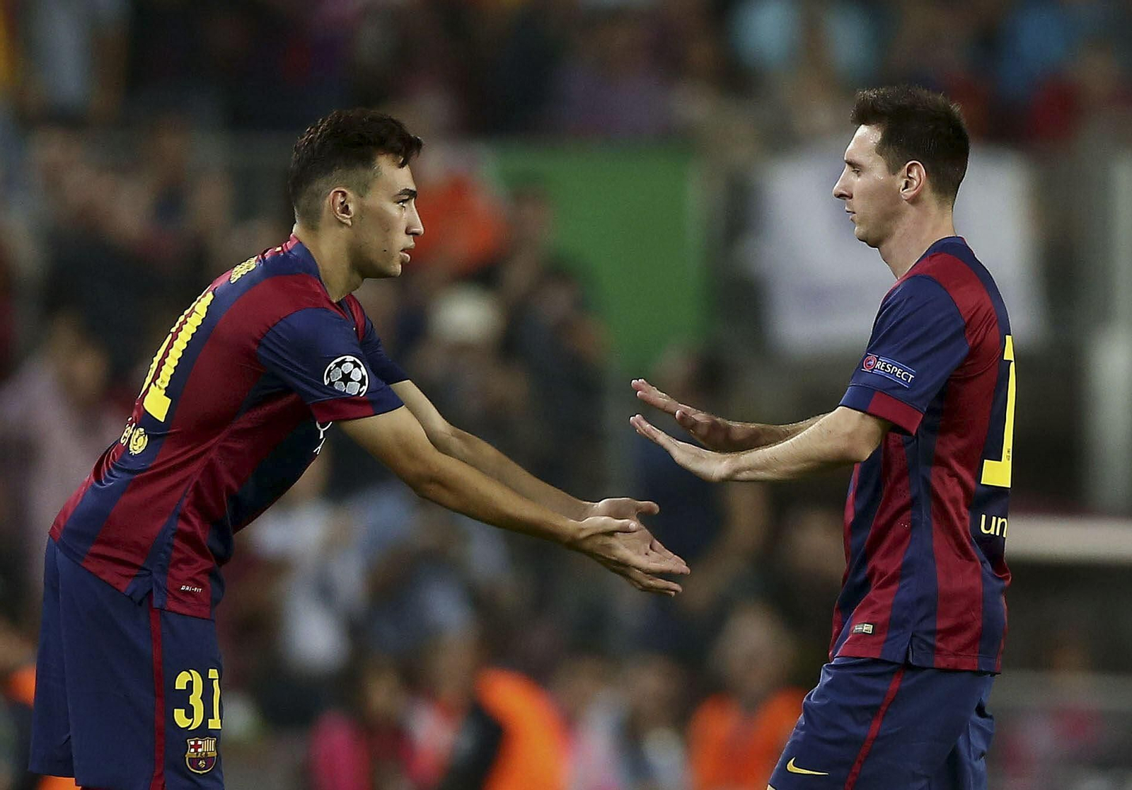 Munir sustituye a Messi en un partido de Champions.