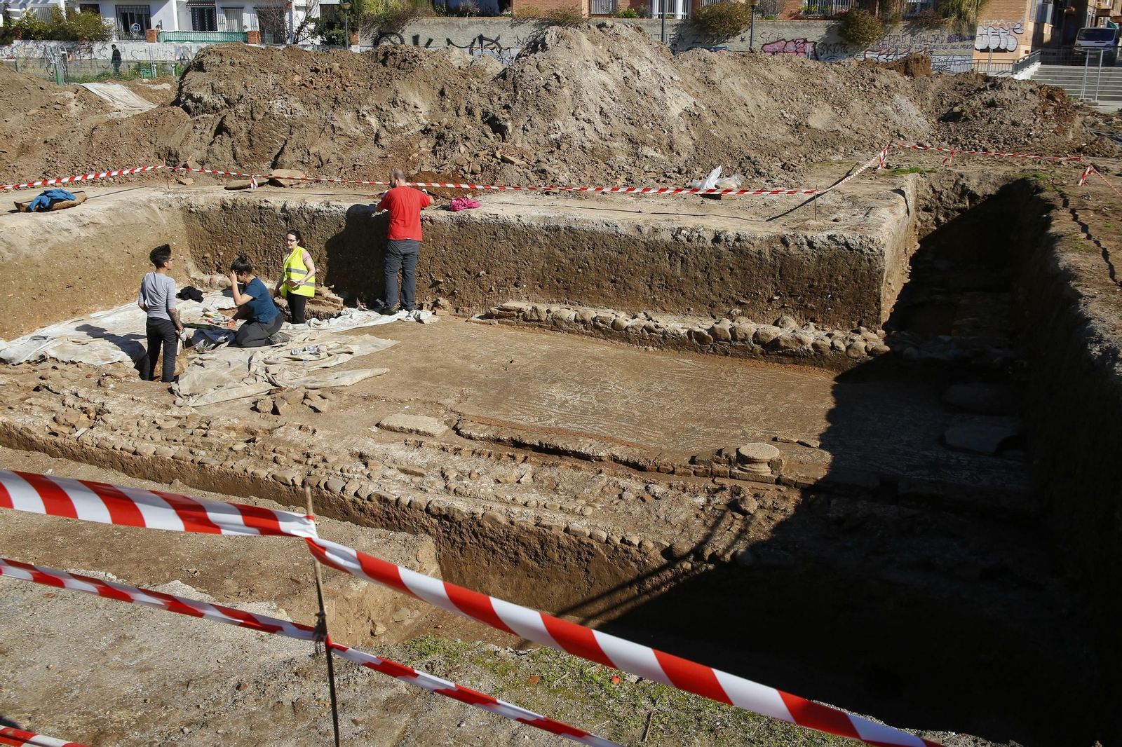 Fotos: así es el mosaico romano encontrado en la villa del Zaidín