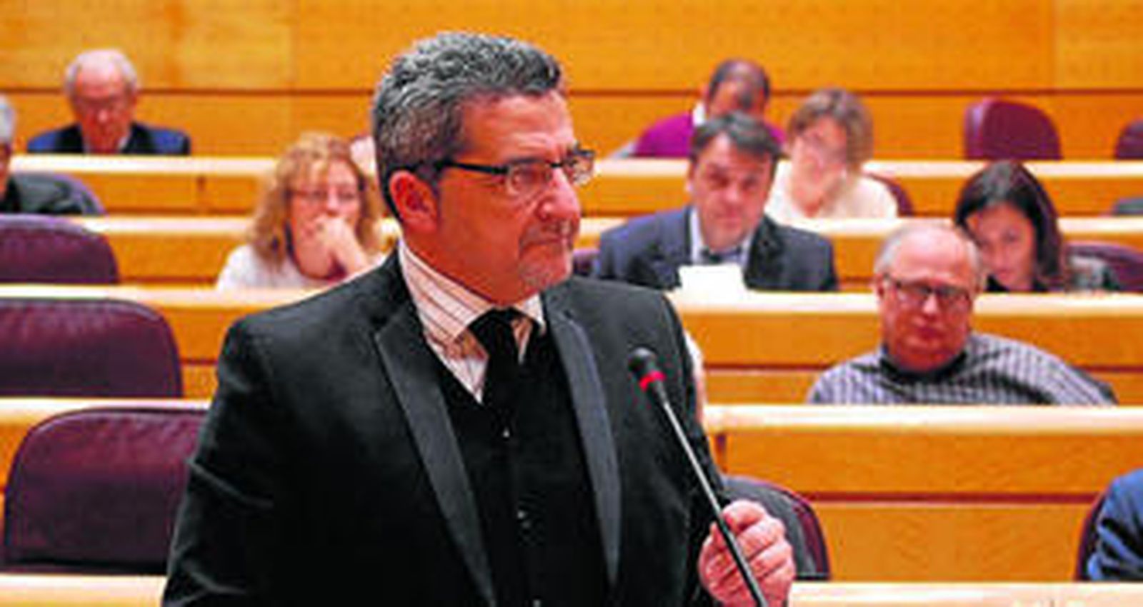 Antonio Gutiérrez Limones, durante su intervención de ayer en el Senado.