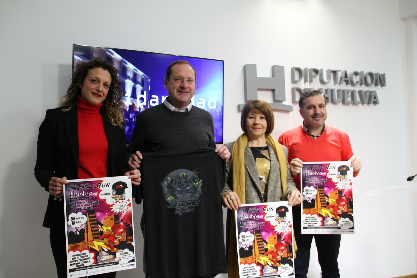 Un momento de la presentación de la carrera del circuito Music Run en la Diputación.