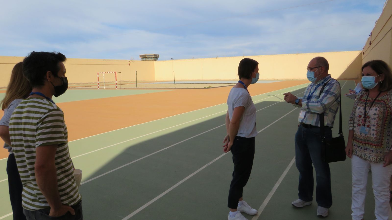 En el campo de fútbol de El Acebuche.