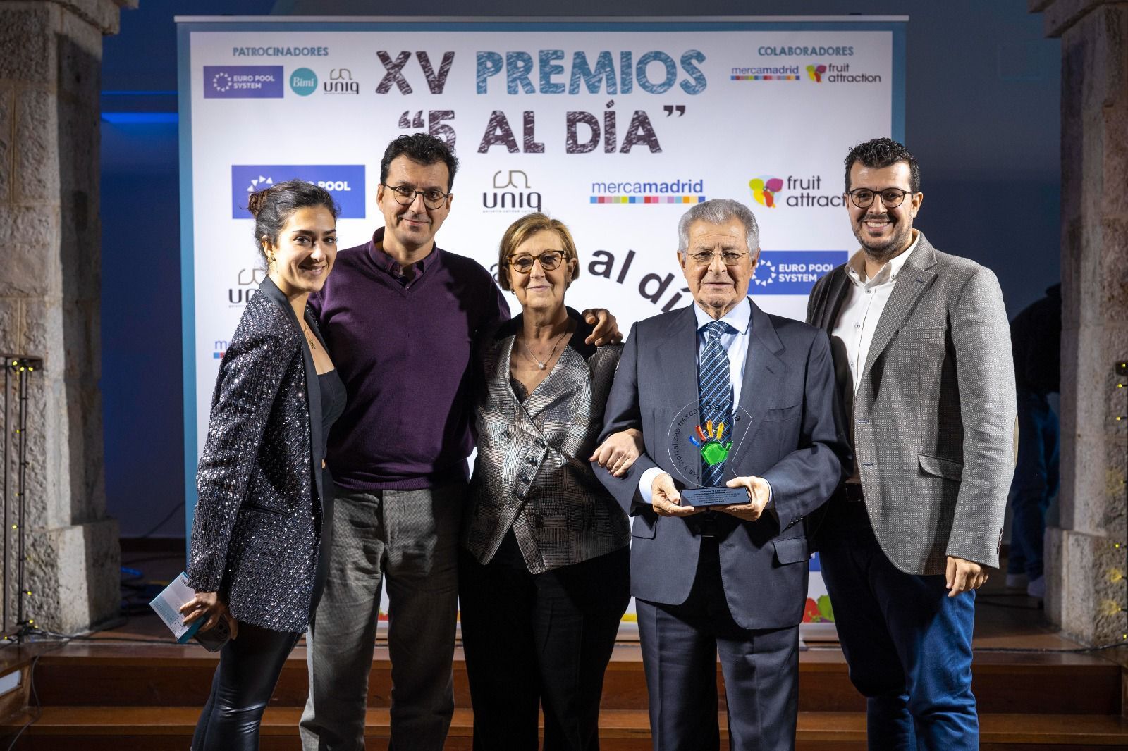 El empresario hortícola Lorenzo Carrasco tras recibir el galardón.