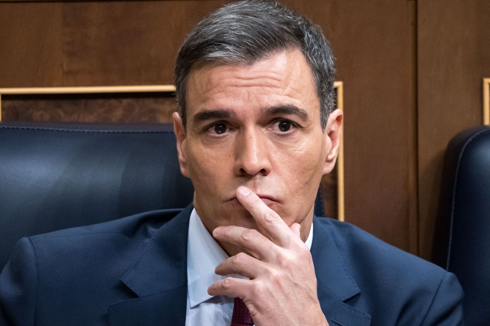 Pedro Sánchez, ayer en el Parlamento.
