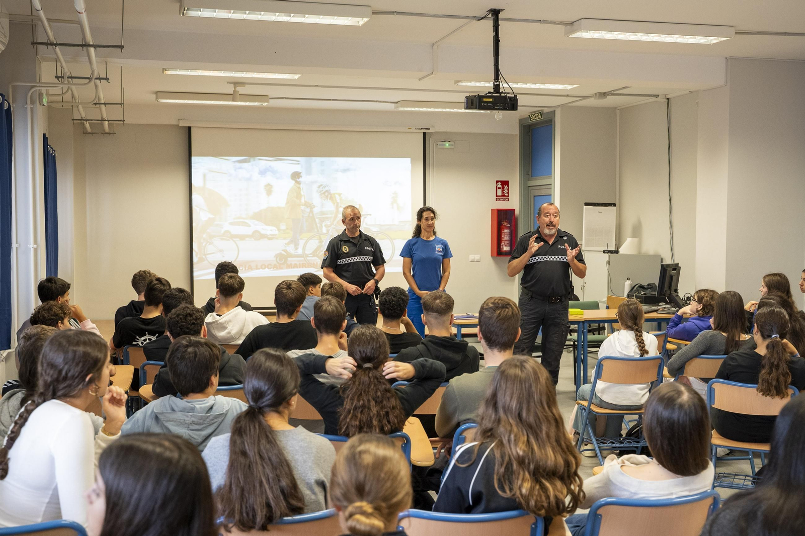 Una de las charlas con los escolares