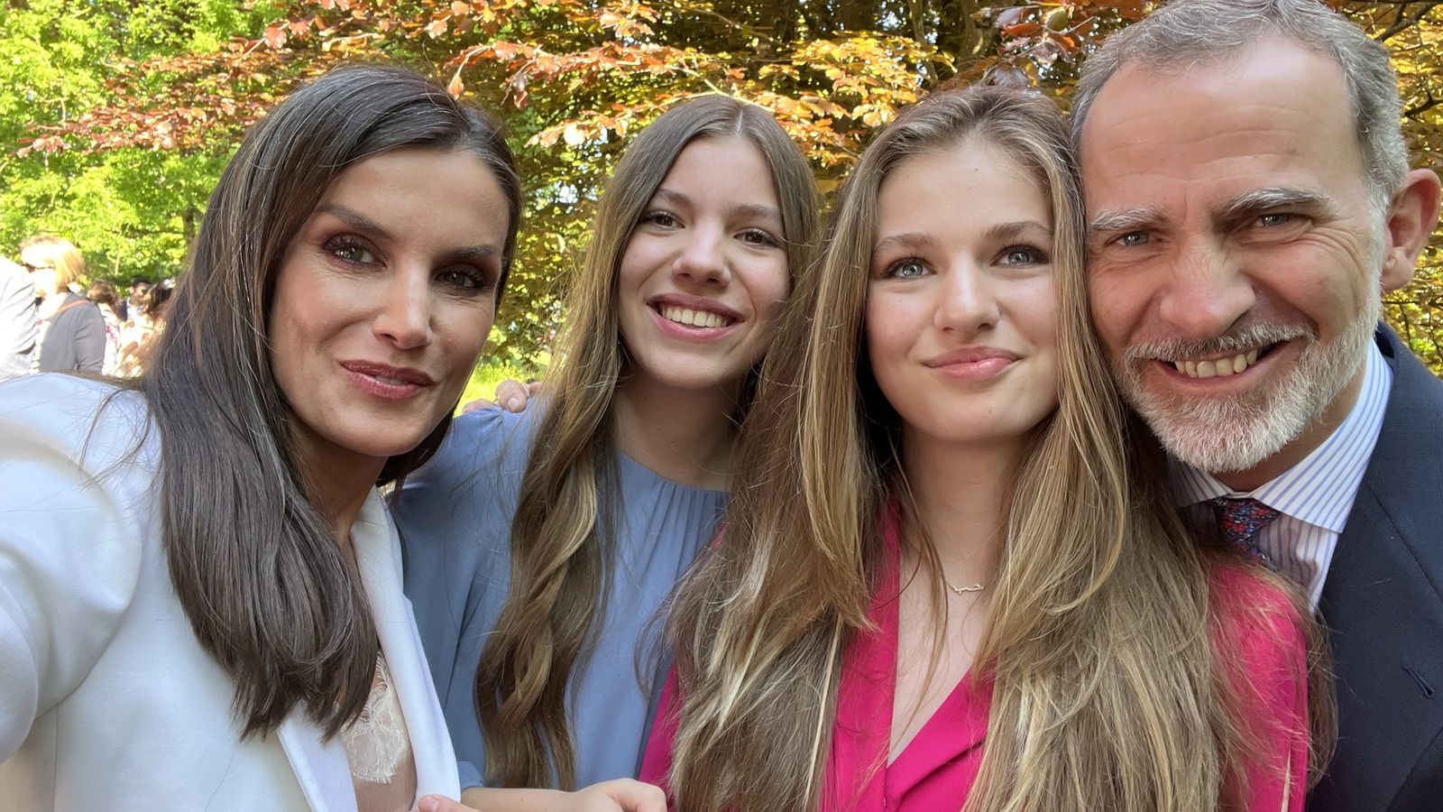 El selfie de doña Letizia con su familia