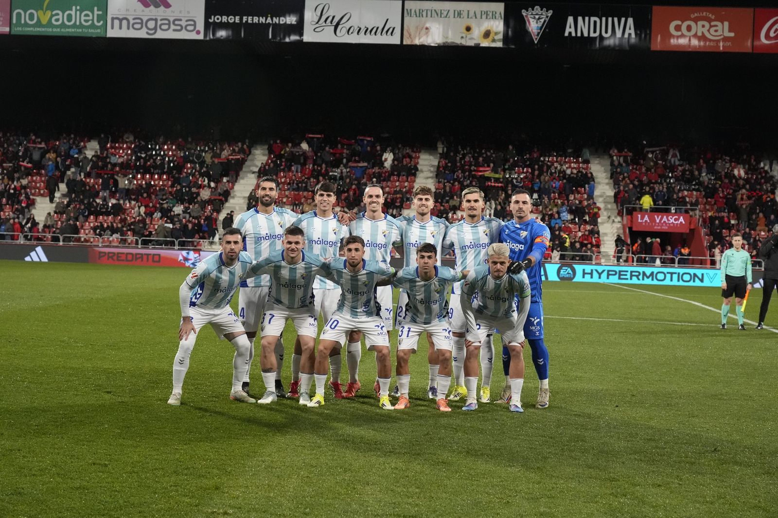 El once en el Mirandés-Málaga