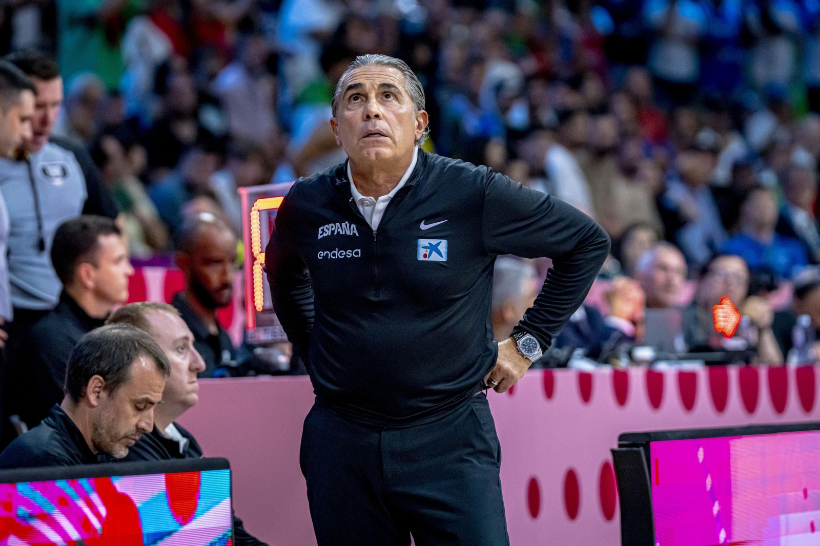 Sergio Scariolo durante el España-Italia del Eurobasket 2025