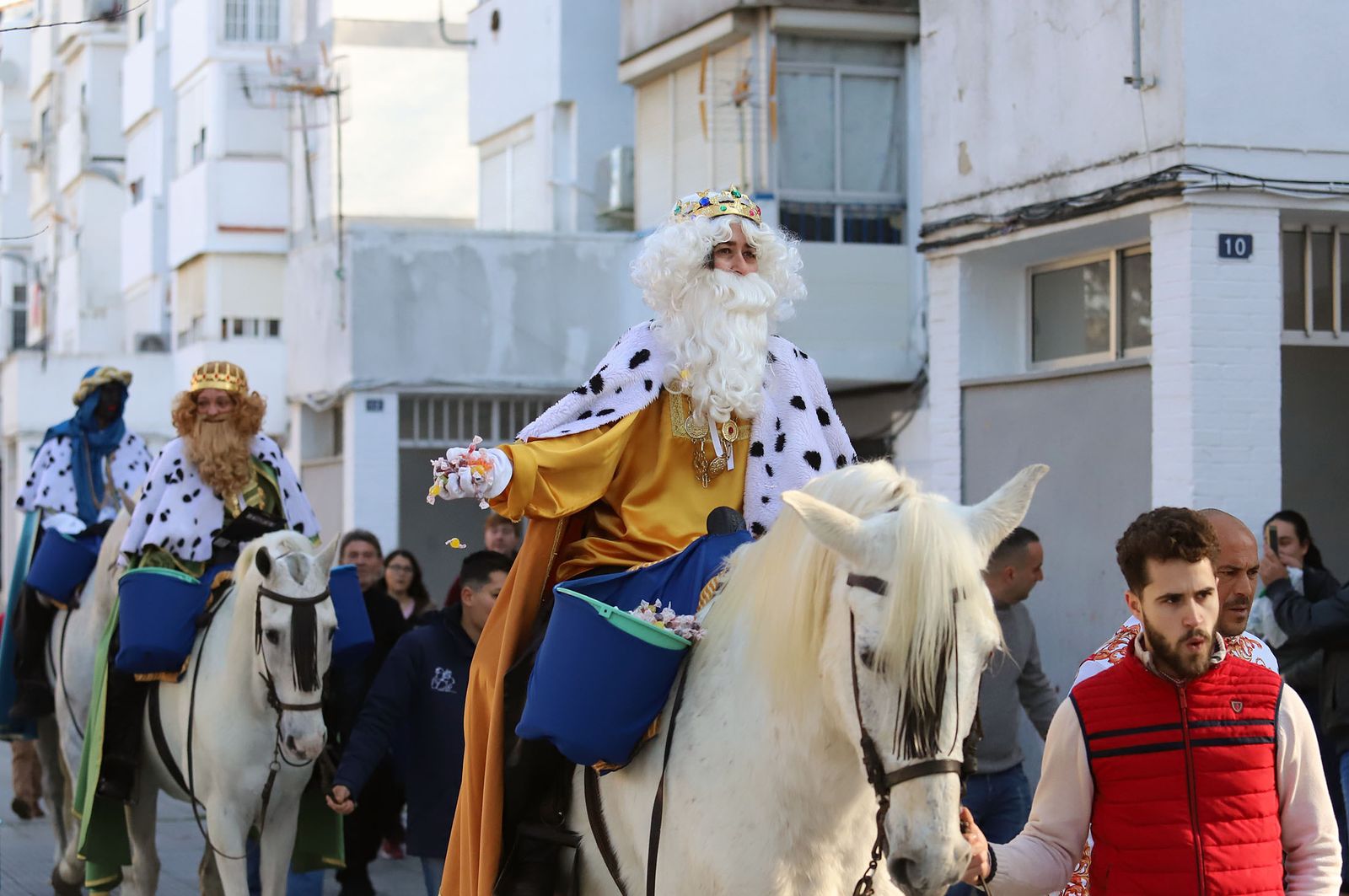 Imágenes de los Reyes Magos en la barriada de la Hispanidad