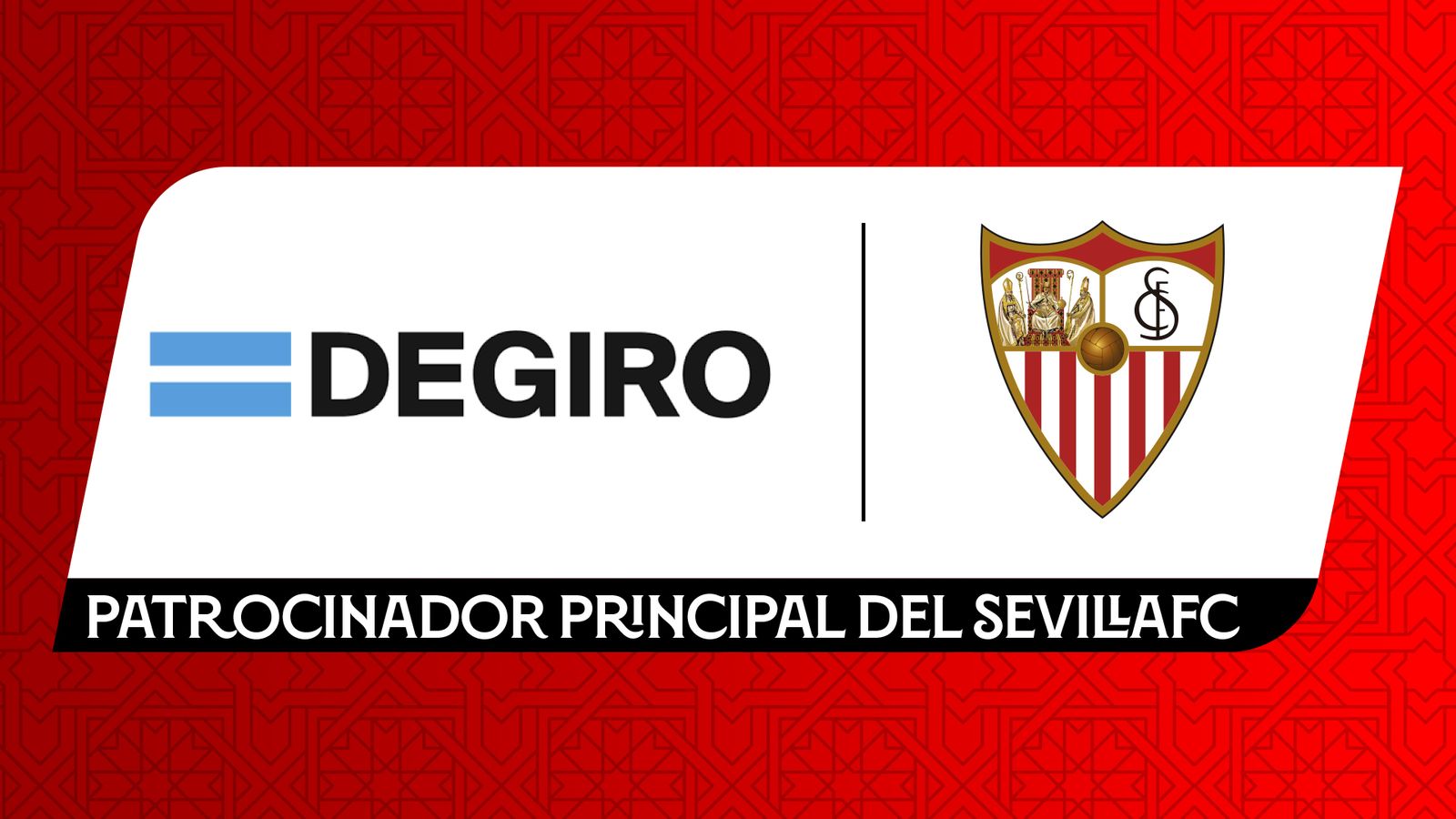 Nuevo patrocinador oficial junto al escudo del Sevilla.