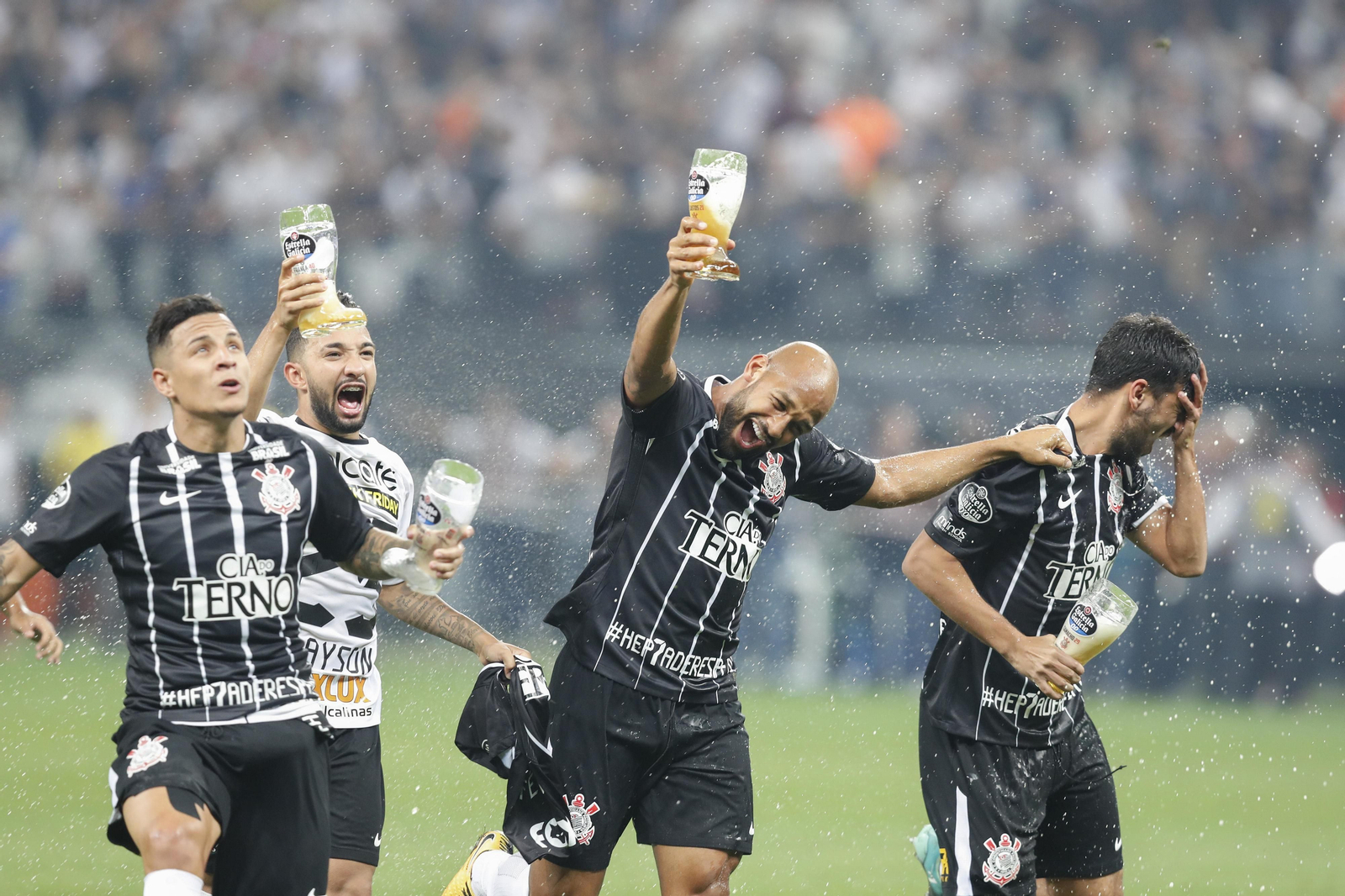 Arana, en la celebración del campeonato brasileño.