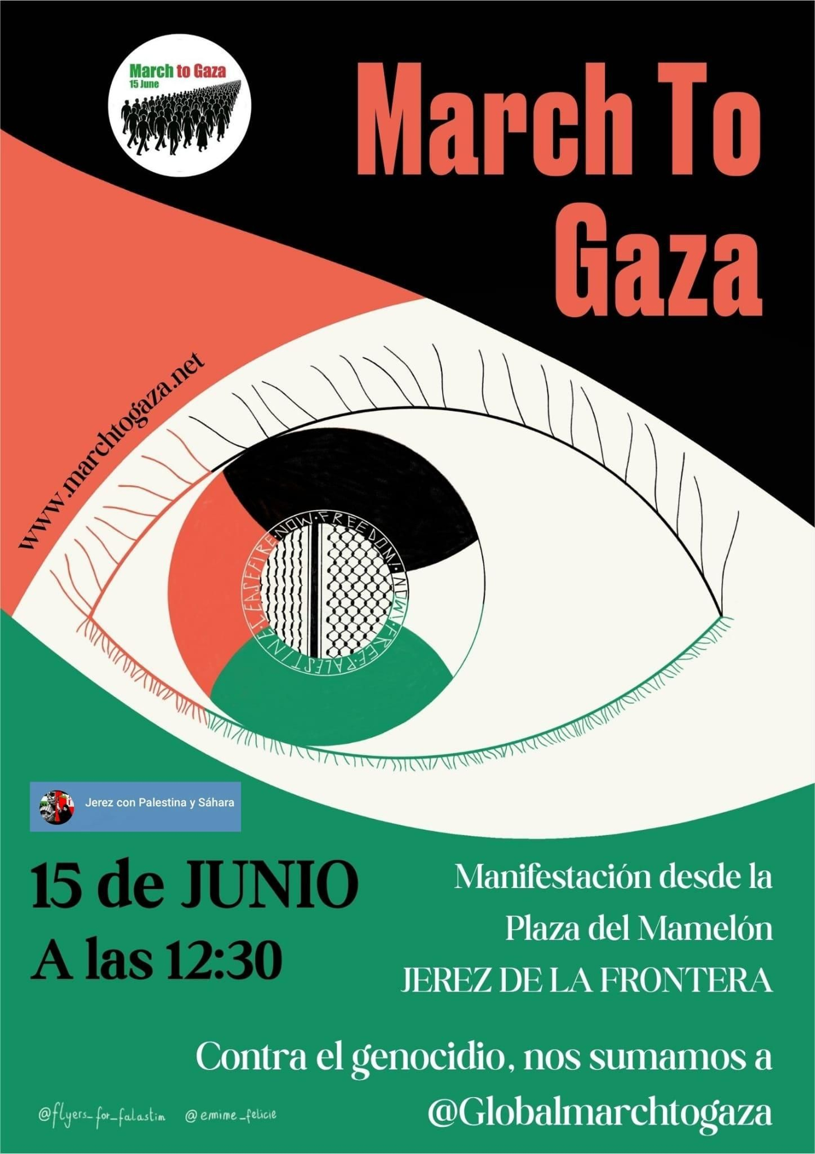 Cartel anunciador de la marcha.