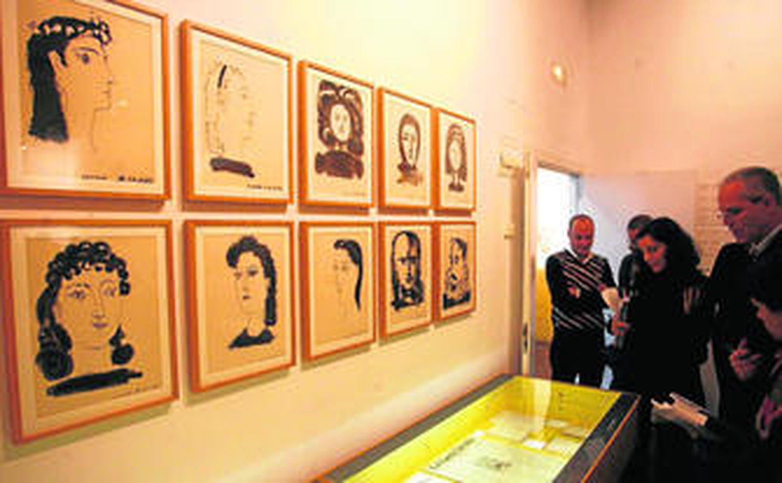 Imagen de algunos cuadros de Picasso que forman parte de la exposición que se puede ver en la Residencia de Estudiantes.