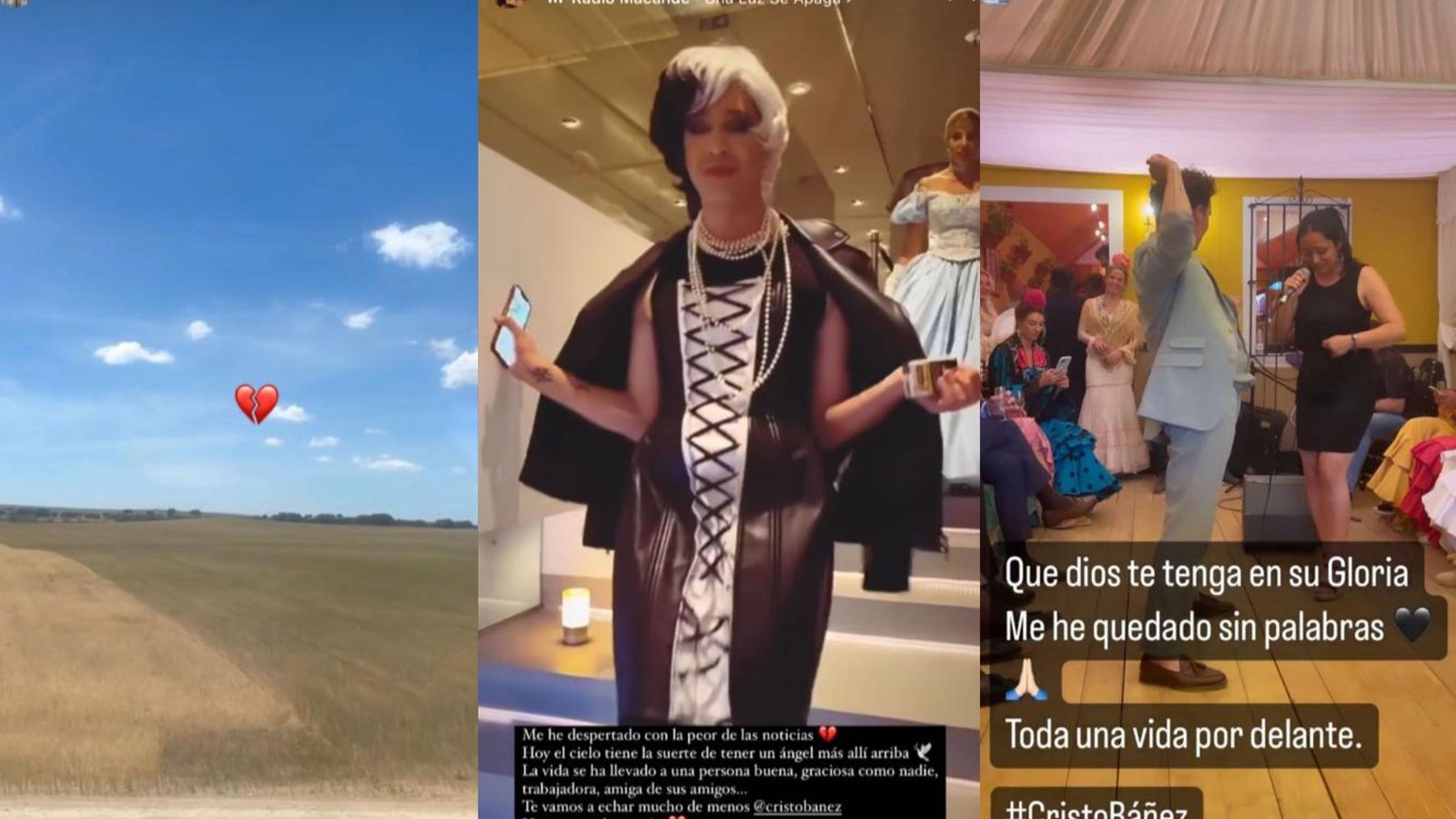 Famosos e 'influencers' despiden a Cristo Báñez